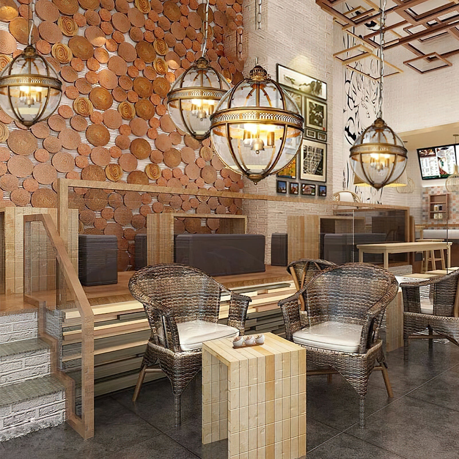 Svelte Vintage Industrial Glass Pendant Light-Neutral Decor