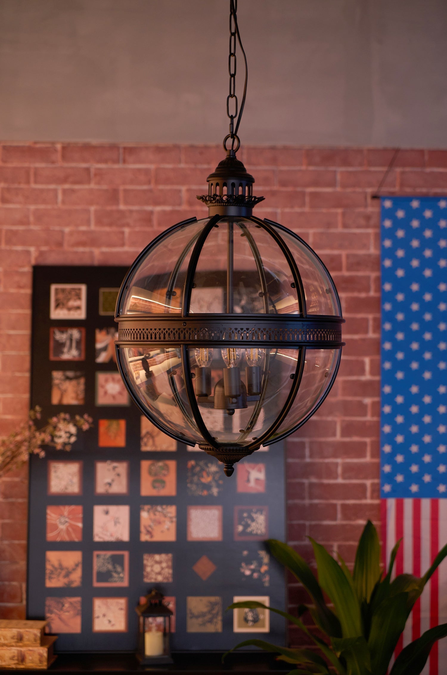 Svelte Vintage Industrial Glass Pendant Light-Neutral Decor
