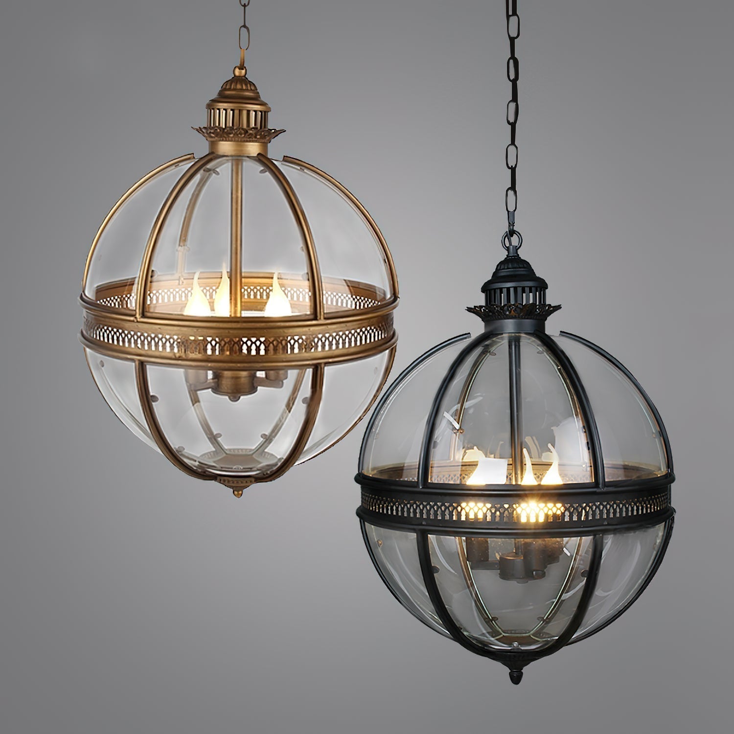 Svelte Vintage Industrial Glass Pendant Light-Neutral Decor