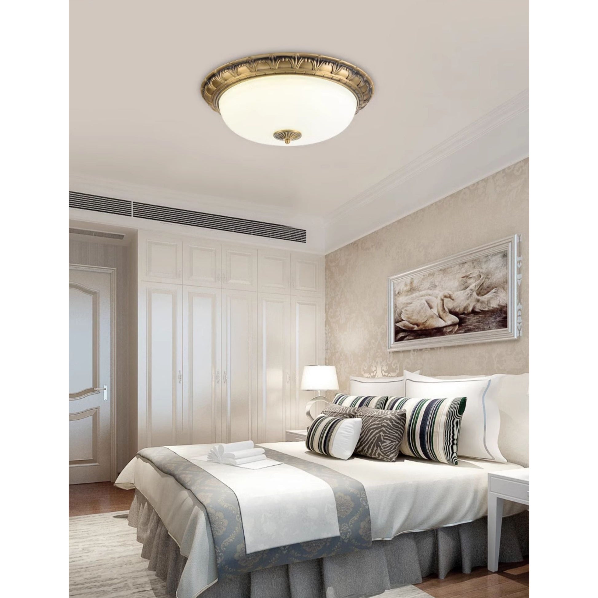 Lifestyle image of the Brahm lamp in a contemporary home.