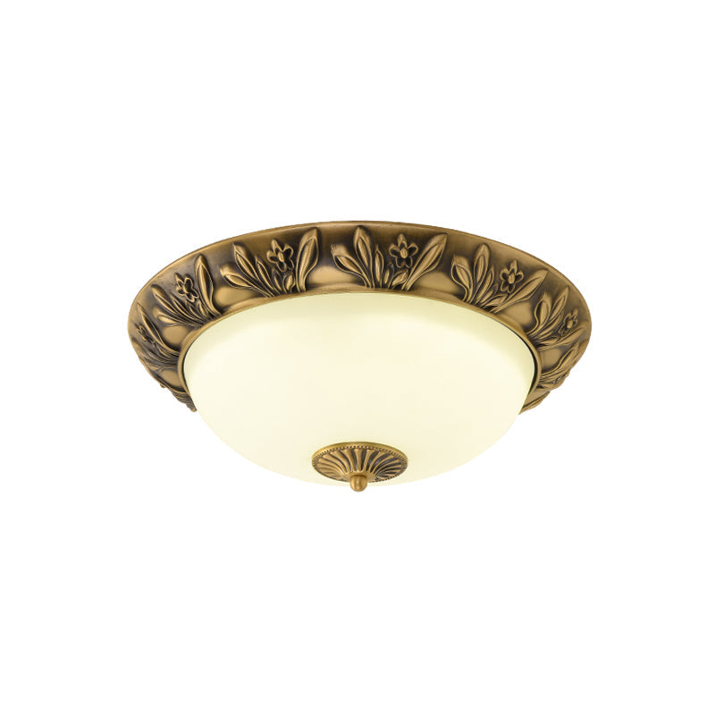 Dimensional drawing of the Brahm Flush Ceiling Lamp.
