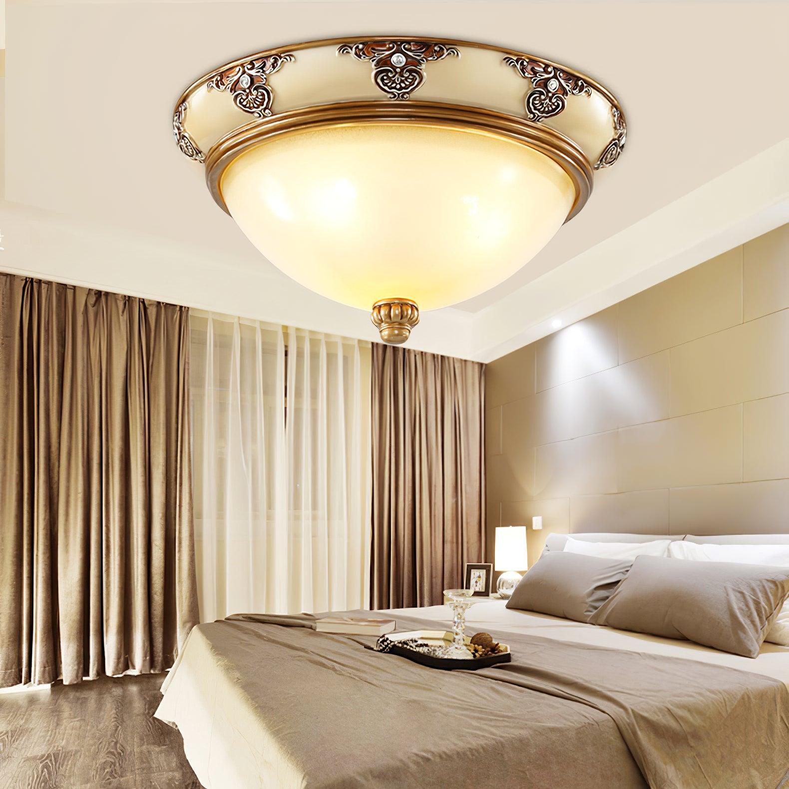 Wren Ceiling Lamp Frosted Glass Antique Vintage-Neutral Decor