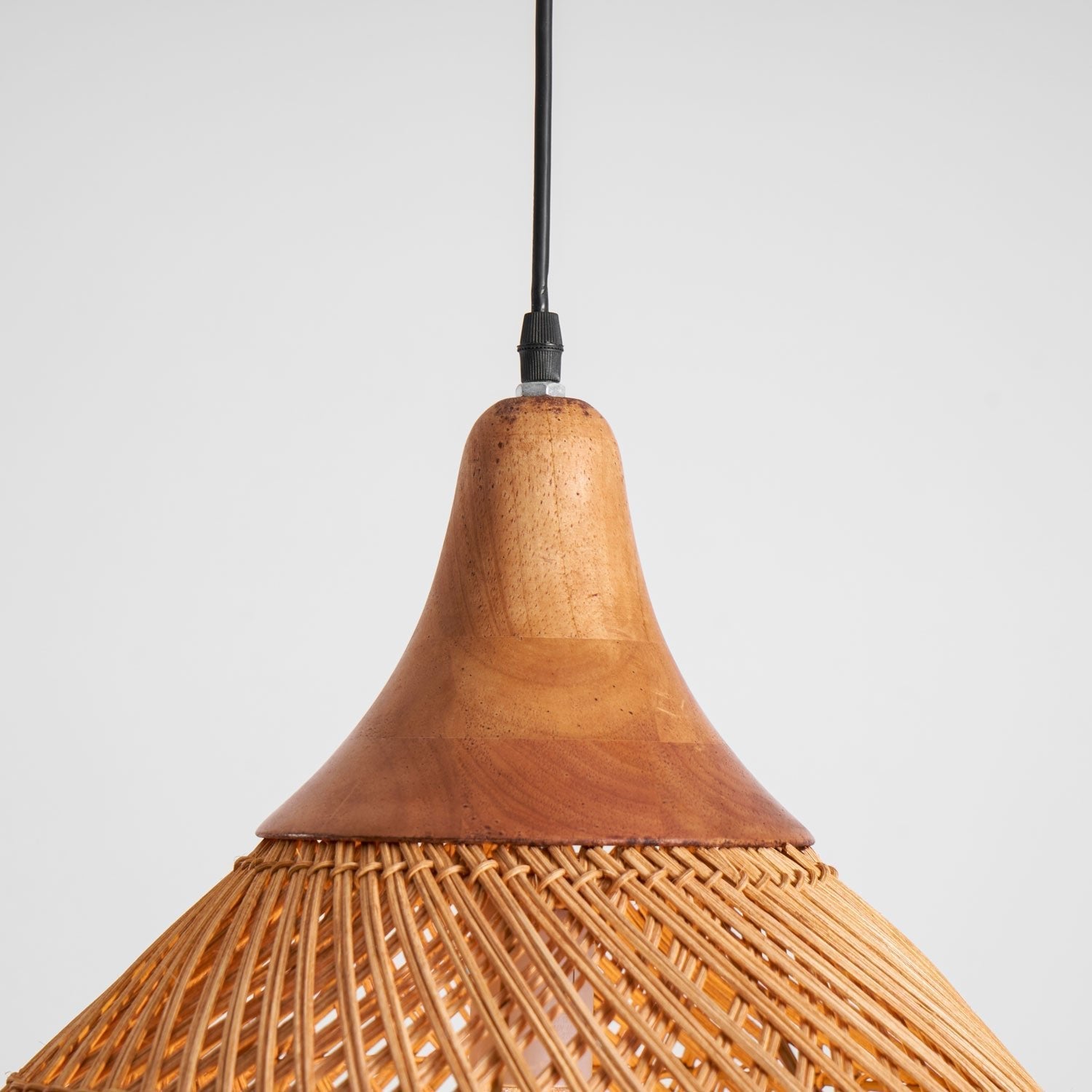 Solavn Rattan Wood Pendant Lamp-Neutral Decor