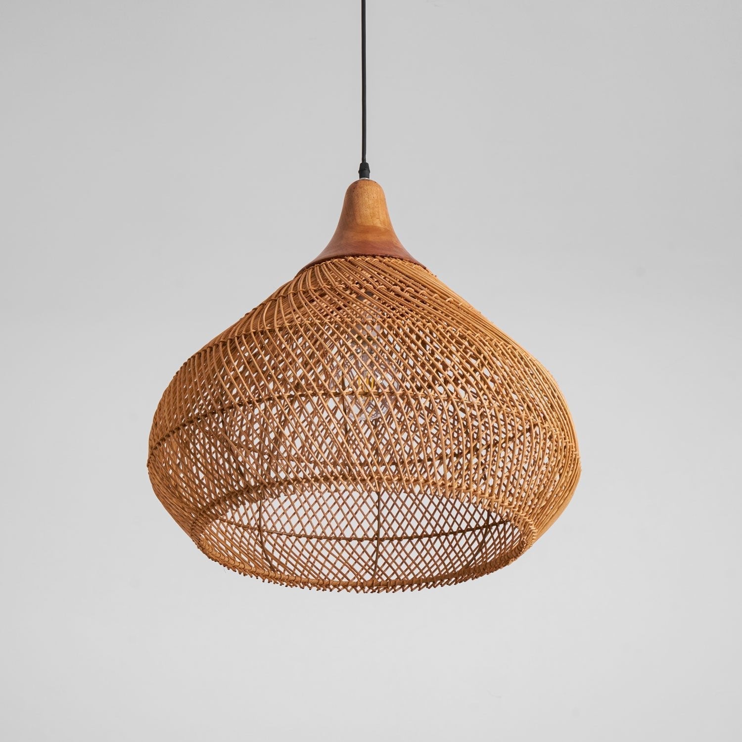 Solavn Rattan Wood Pendant Lamp-Neutral Decor
