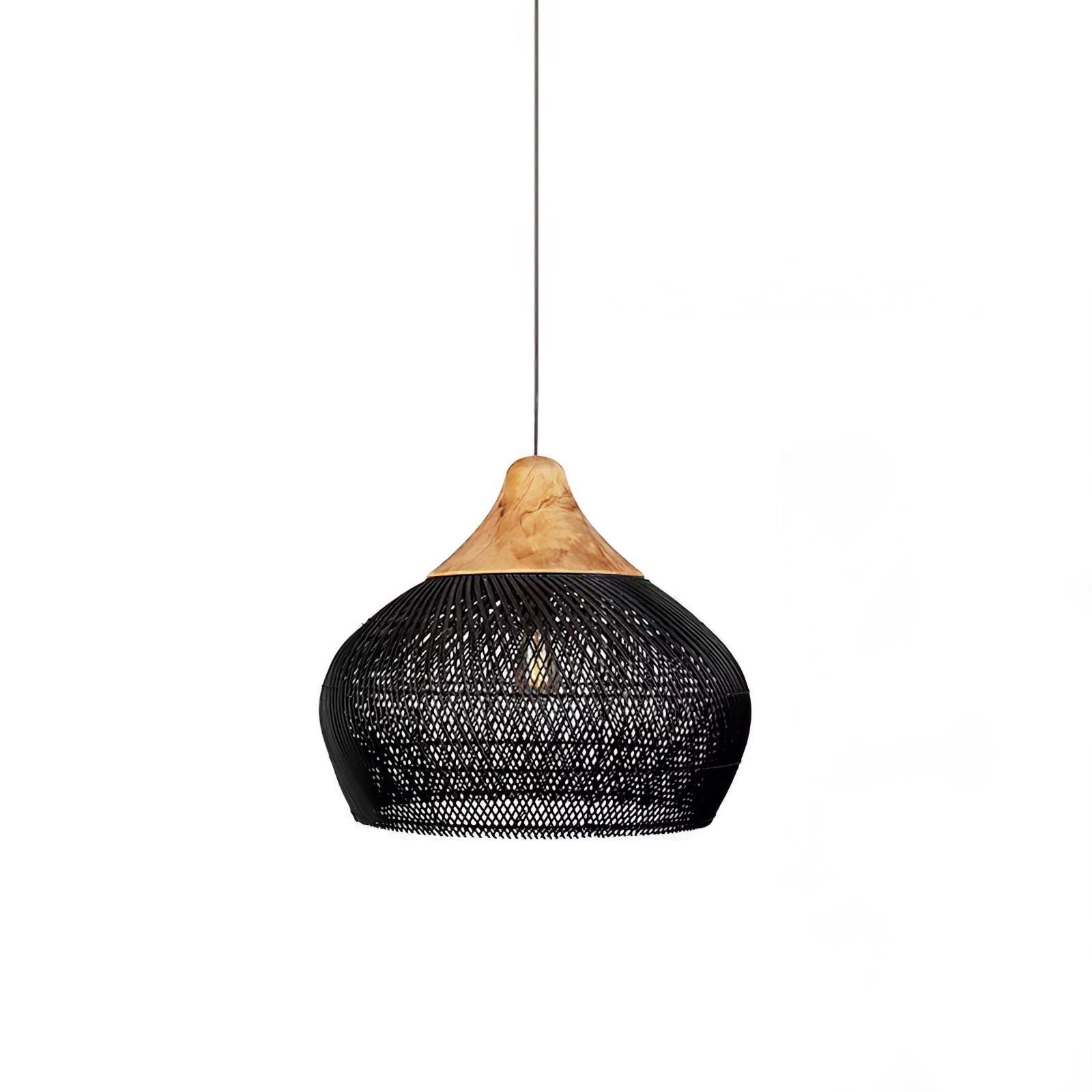 Solavn Rattan Wood Pendant Lamp-Neutral Decor