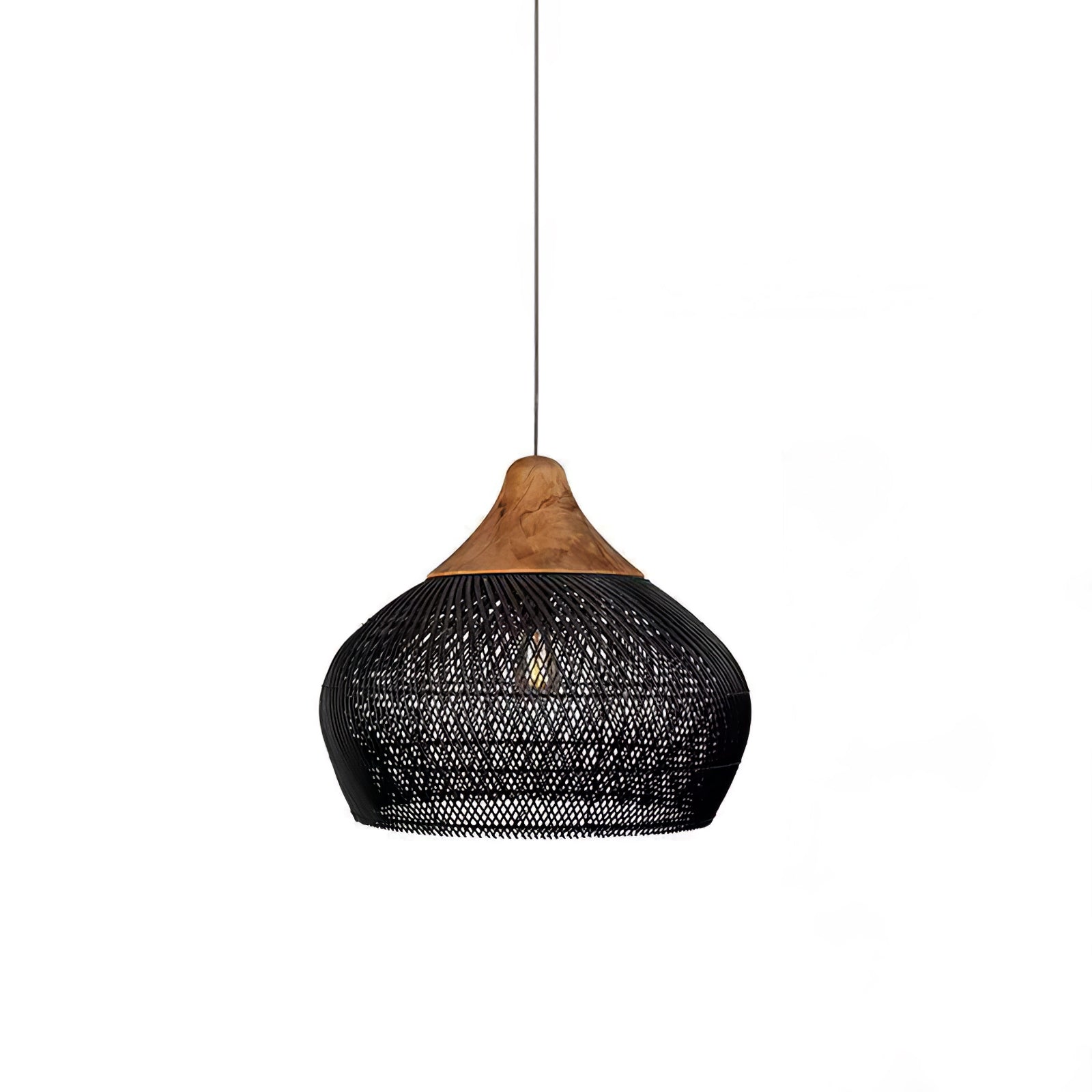 Solavn Rattan Wood Pendant Lamp-Neutral Decor
