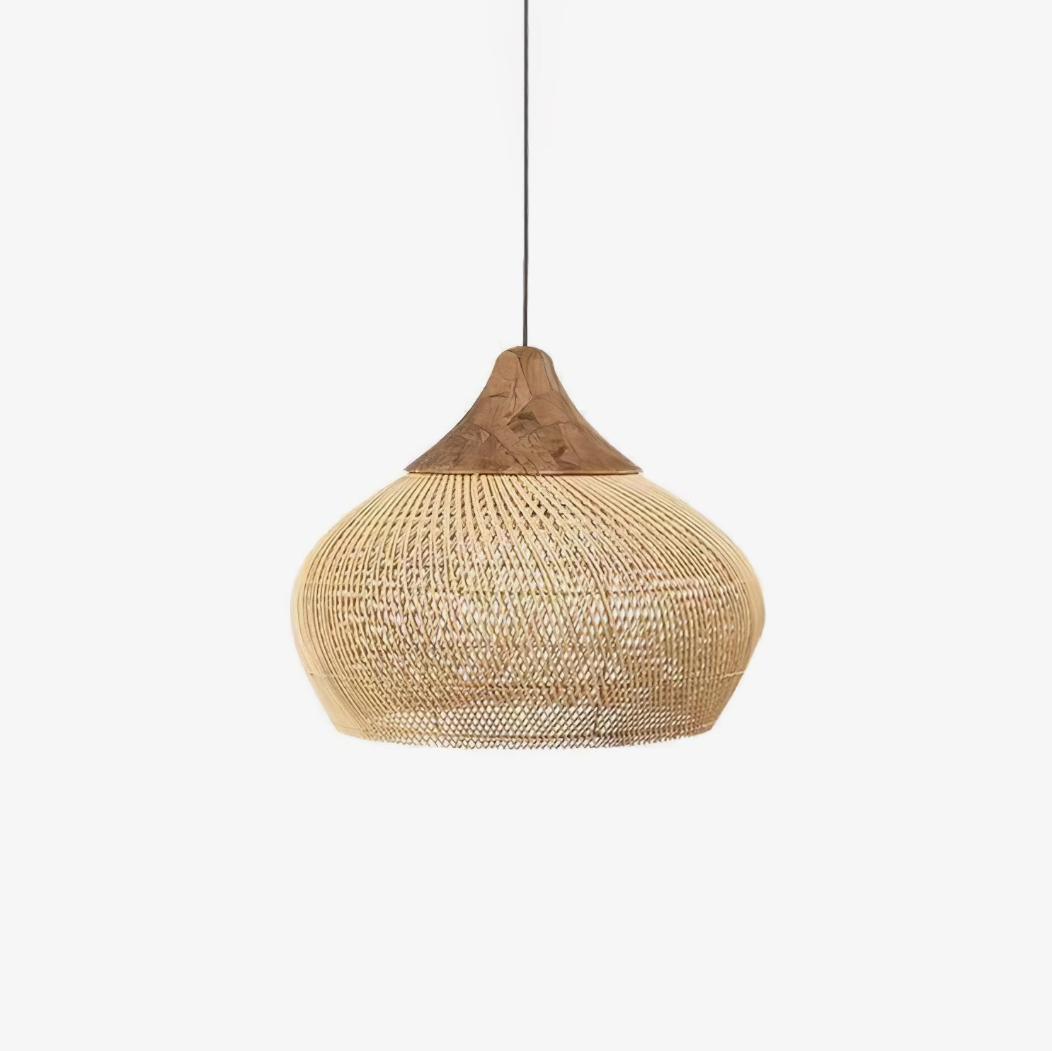 Cora Pendant Lamp Rattan Swag Woven-Neutral Decor