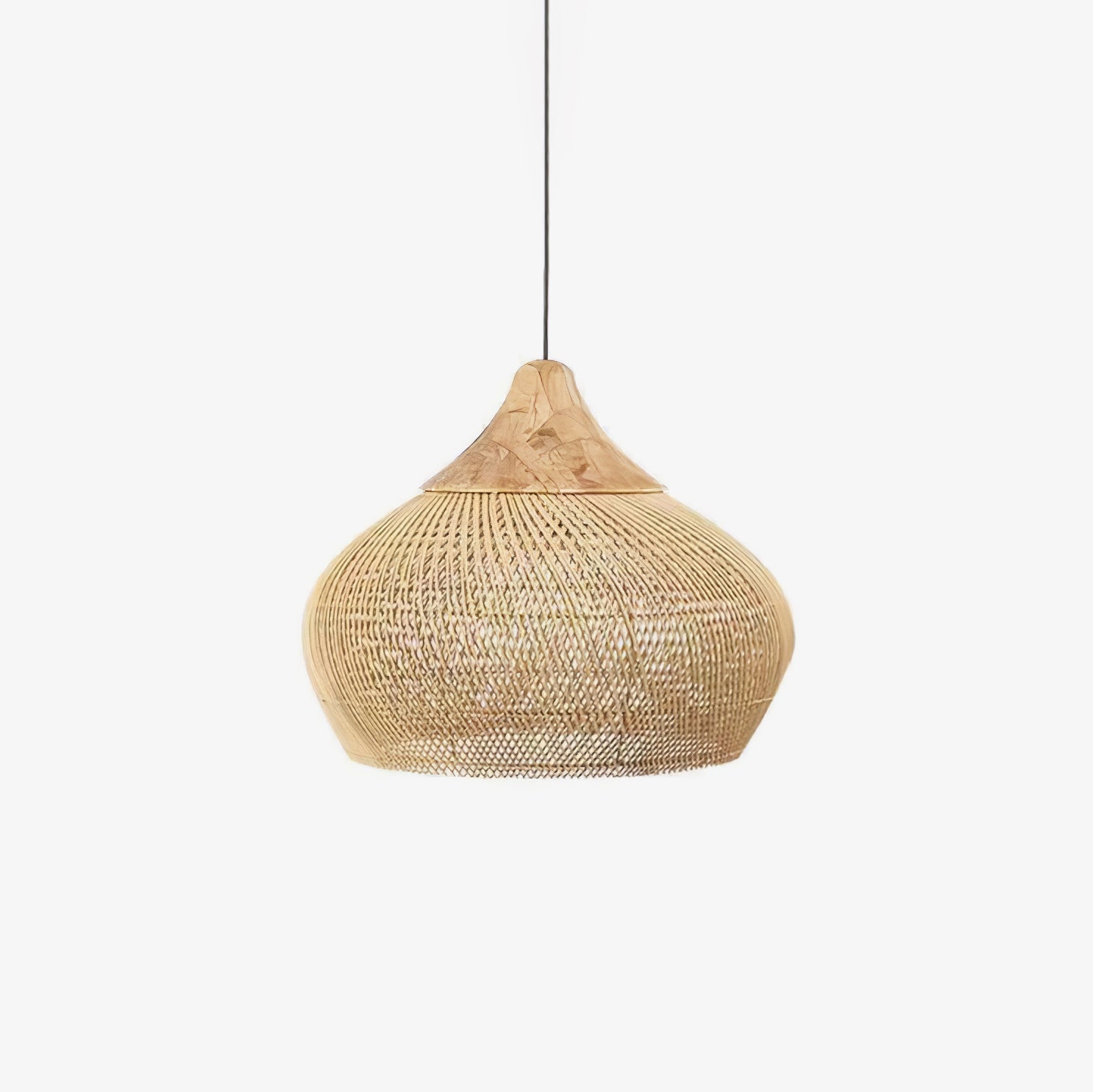 Solavn Rattan Wood Pendant Lamp-Neutral Decor