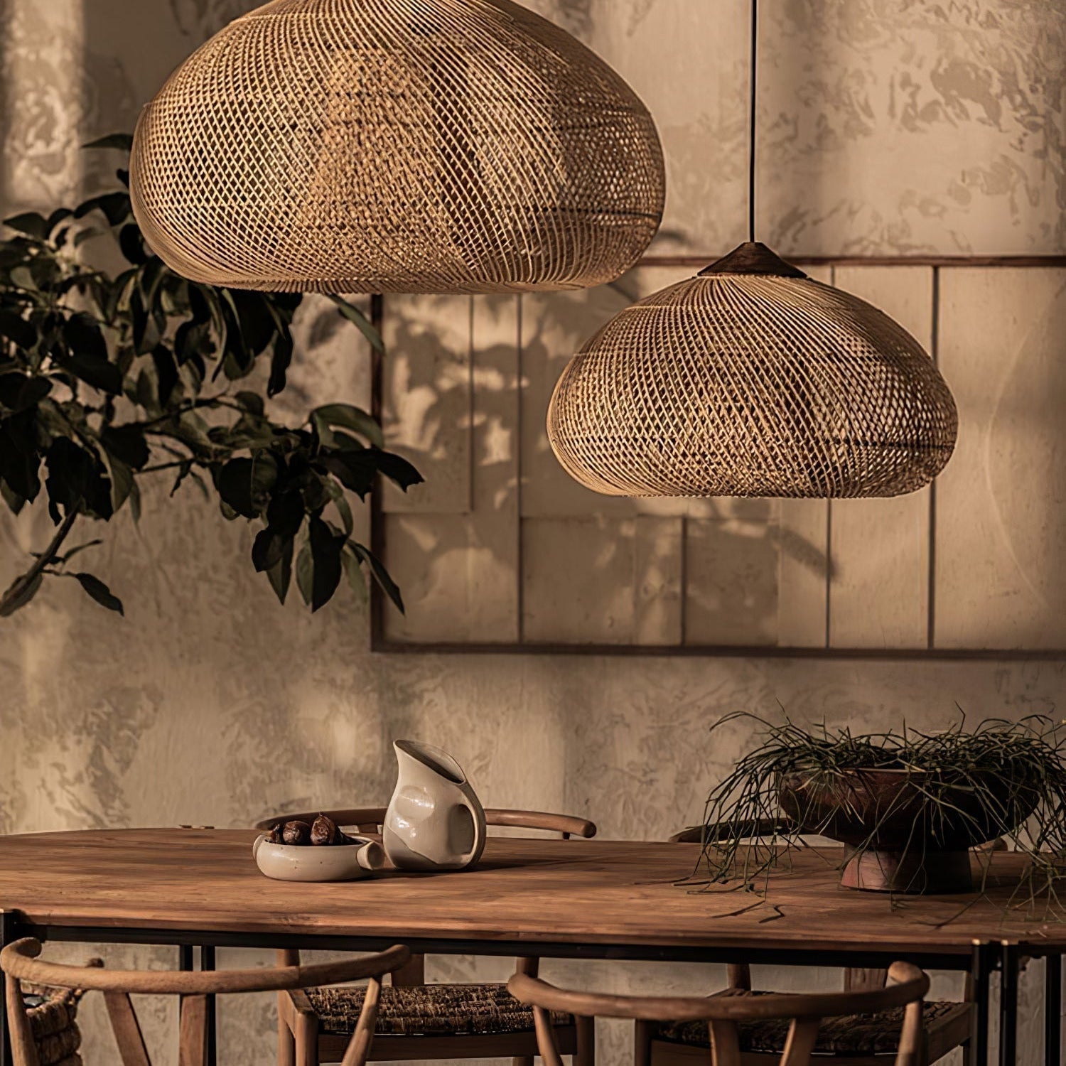 Evelyn Braided Rattan Livingroom Pendant Lamp