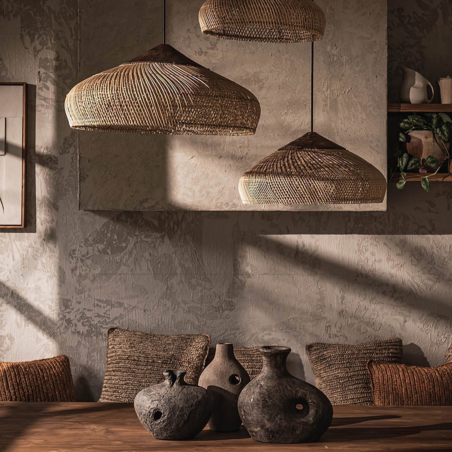 Evelyn Braided Rattan Livingroom Pendant Lamp