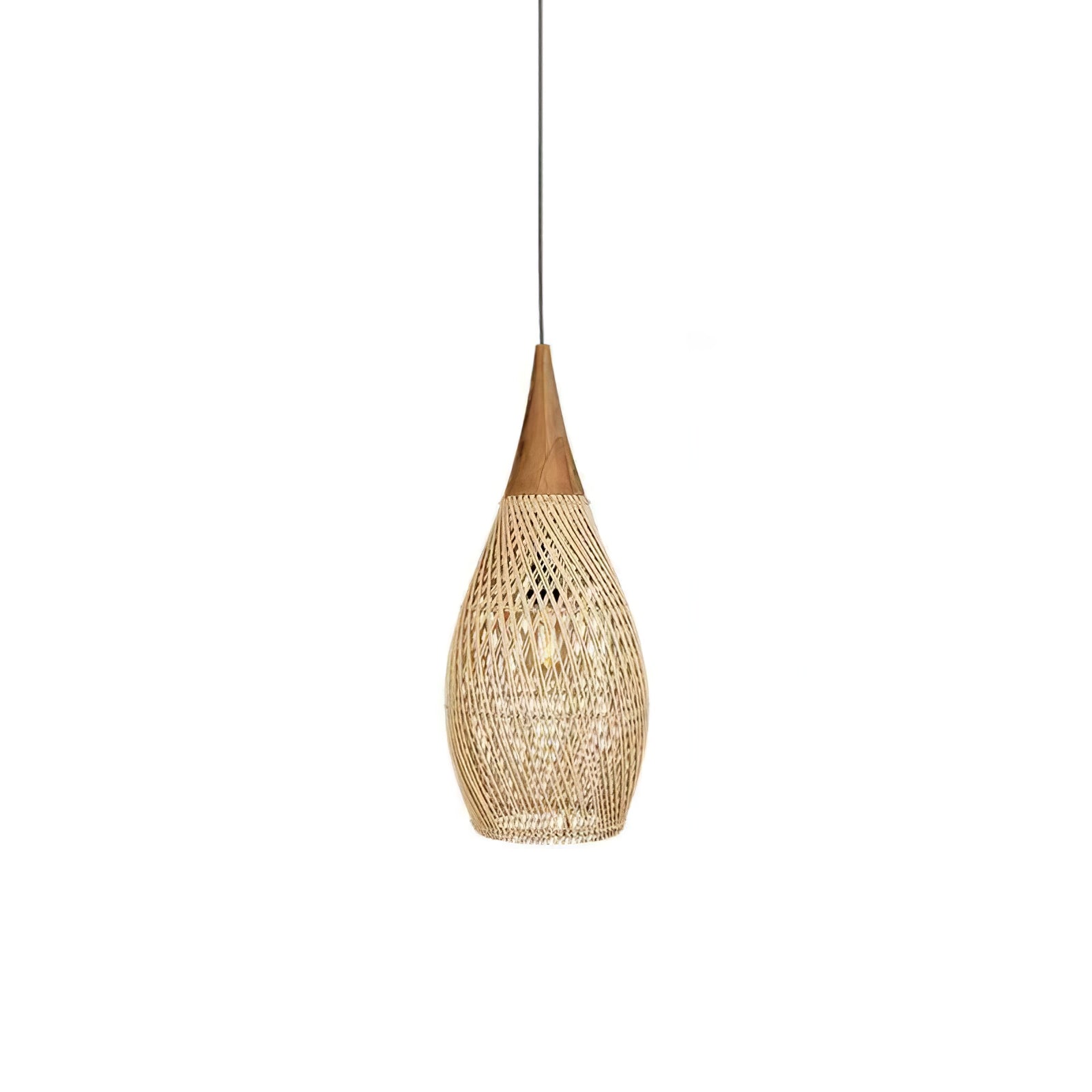 Solavn Rattan Wood Pendant Lamp-Neutral Decor