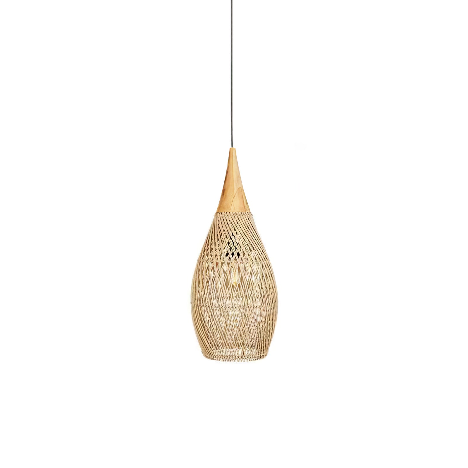 Solavn Rattan Wood Pendant Lamp-Neutral Decor
