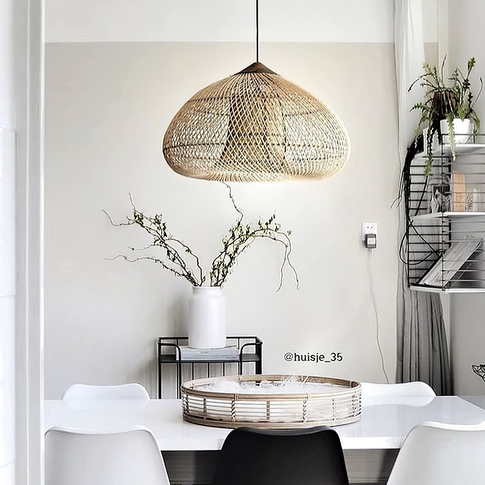 Solavn Rattan Wood Pendant Lamp-Neutral Decor