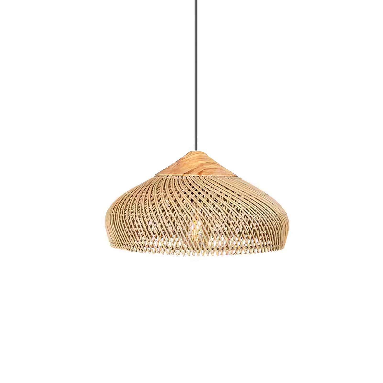 Solavn Rattan Wood Pendant Lamp-Neutral Decor