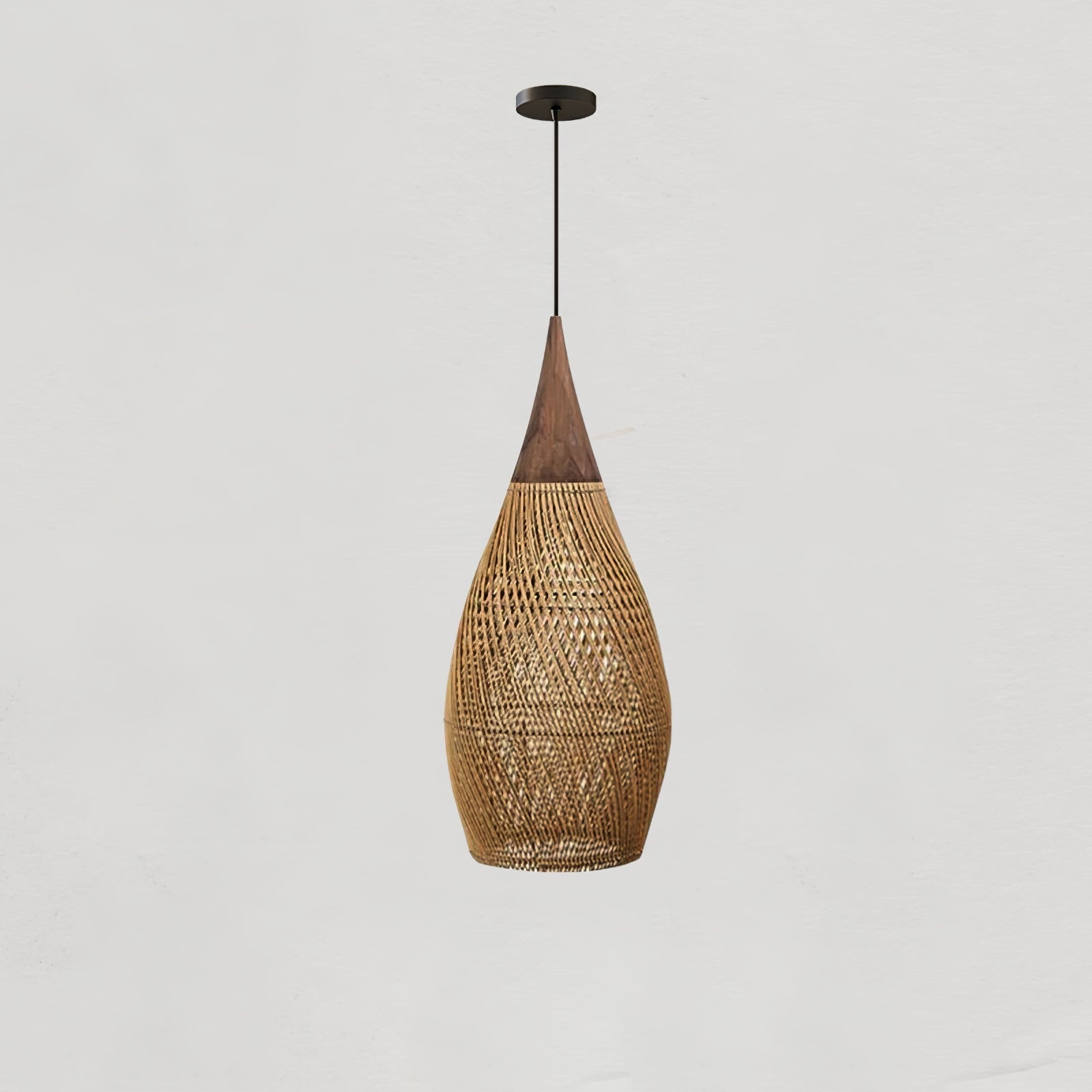 Solavn Rattan Wood Pendant Lamp-Neutral Decor