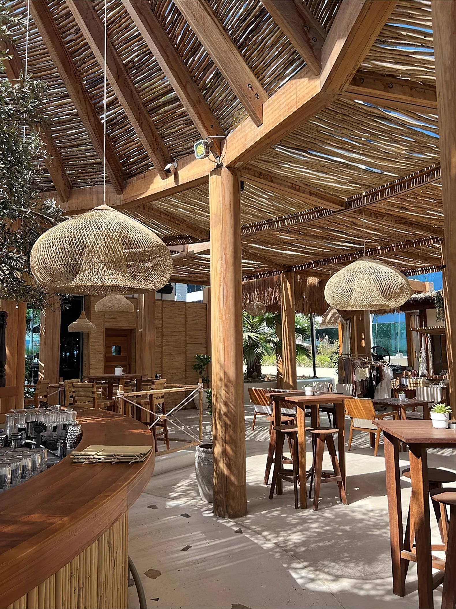 Solavn Rattan Wood Pendant Lamp-Neutral Decor