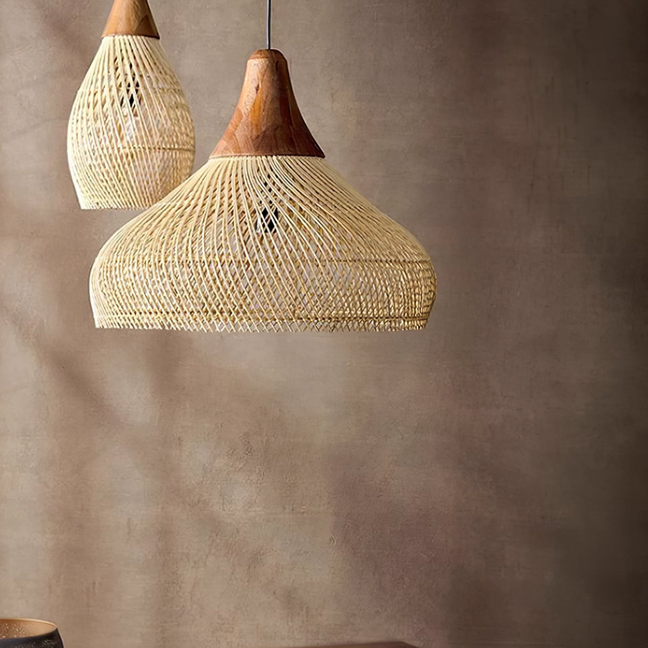 Evelyn Braided Rattan Livingroom Pendant Lamp