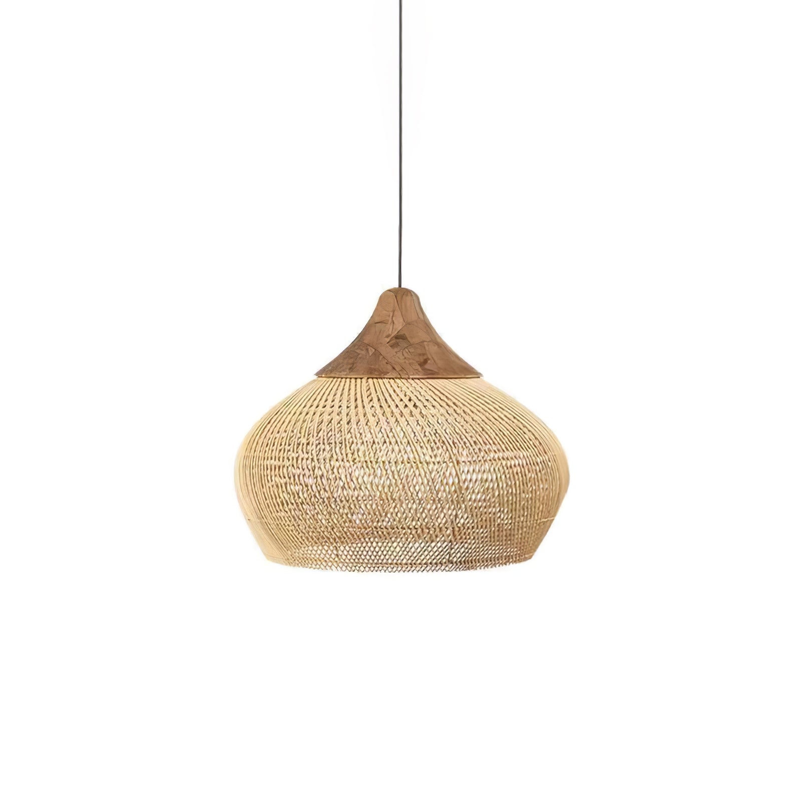 Cora Pendant Lamp Rattan Swag Woven-Neutral Decor