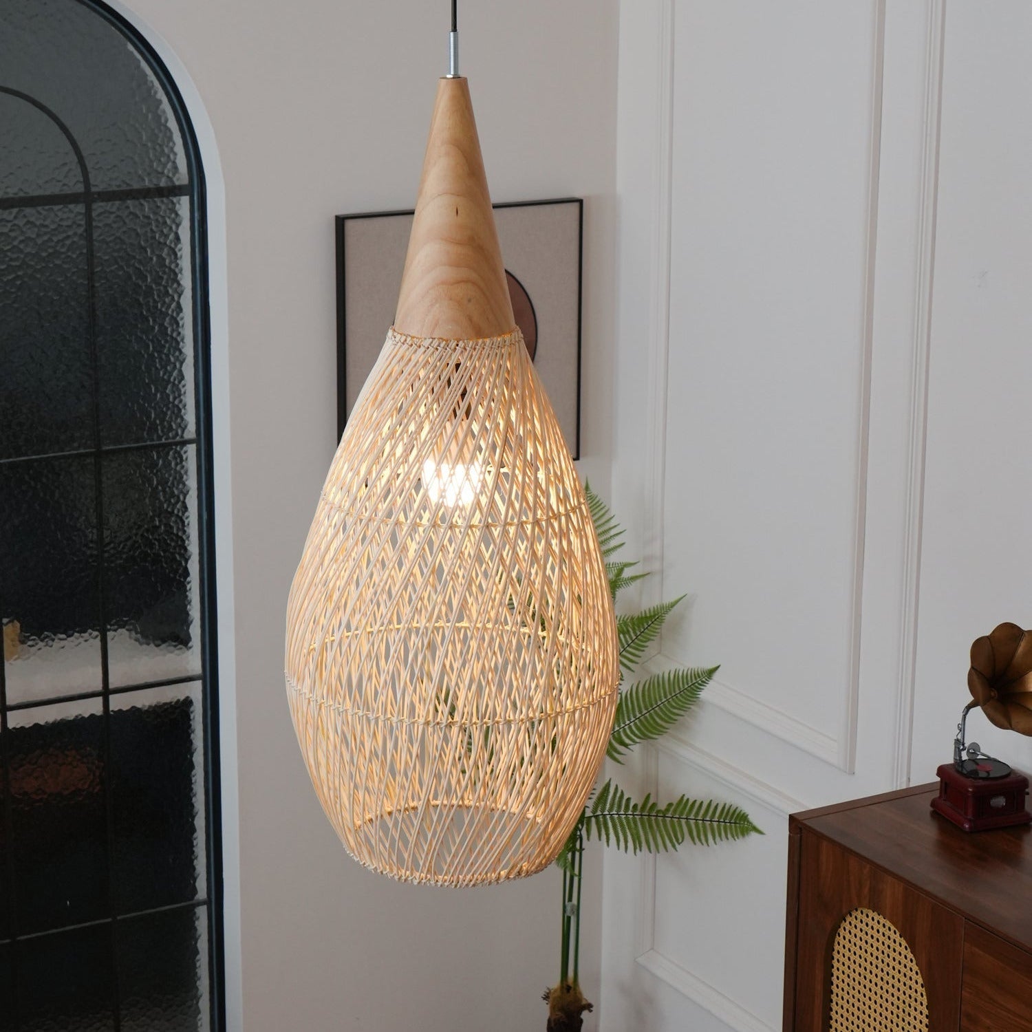 Evelyn Braided Rattan Livingroom Pendant Lamp