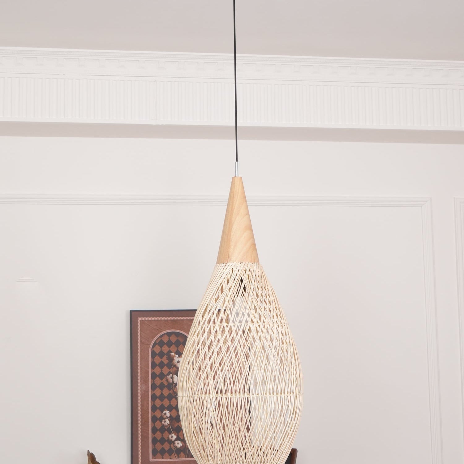 Evelyn Braided Rattan Livingroom Pendant Lamp