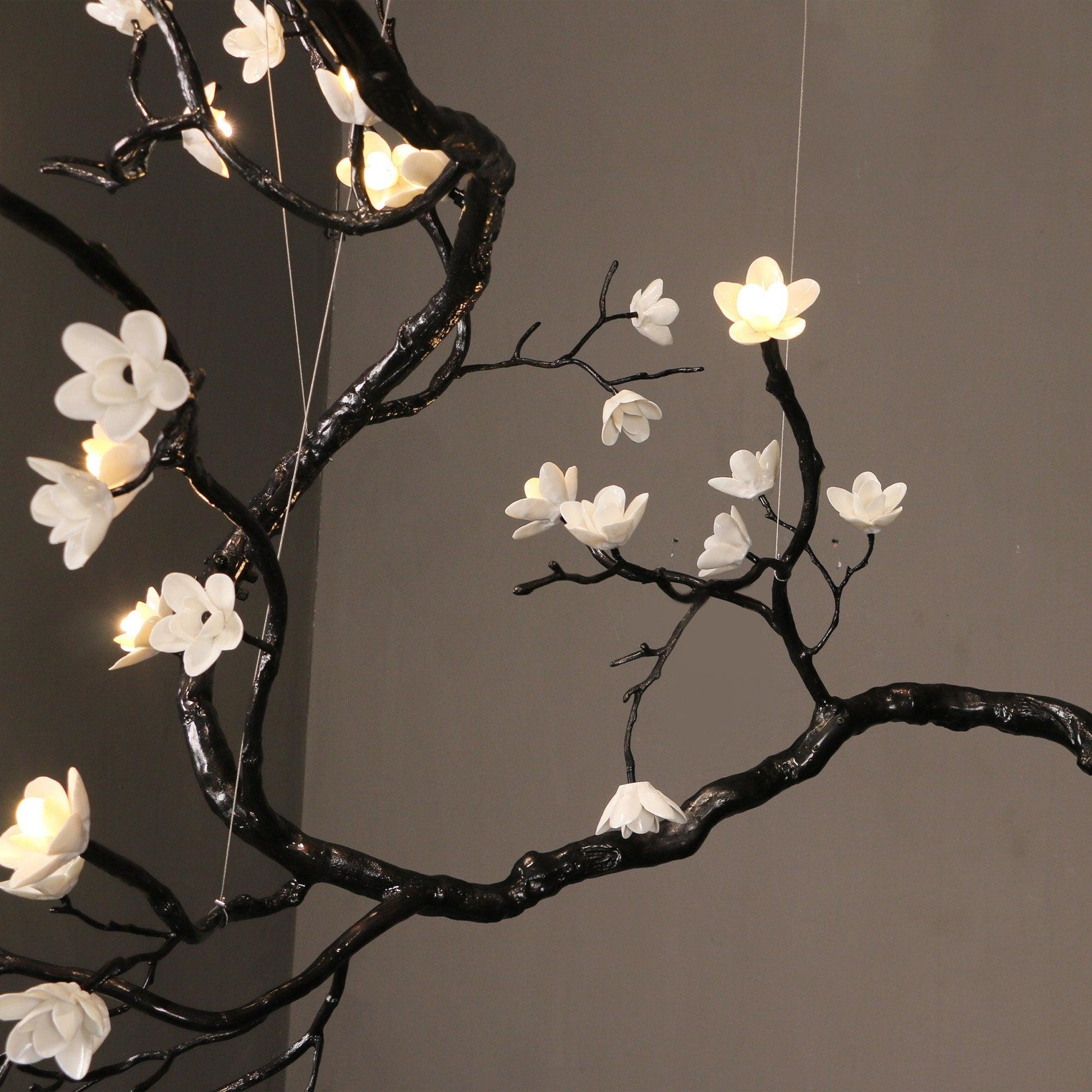 Hilten Chandelier Branch Floral Organic-Neutral Decor