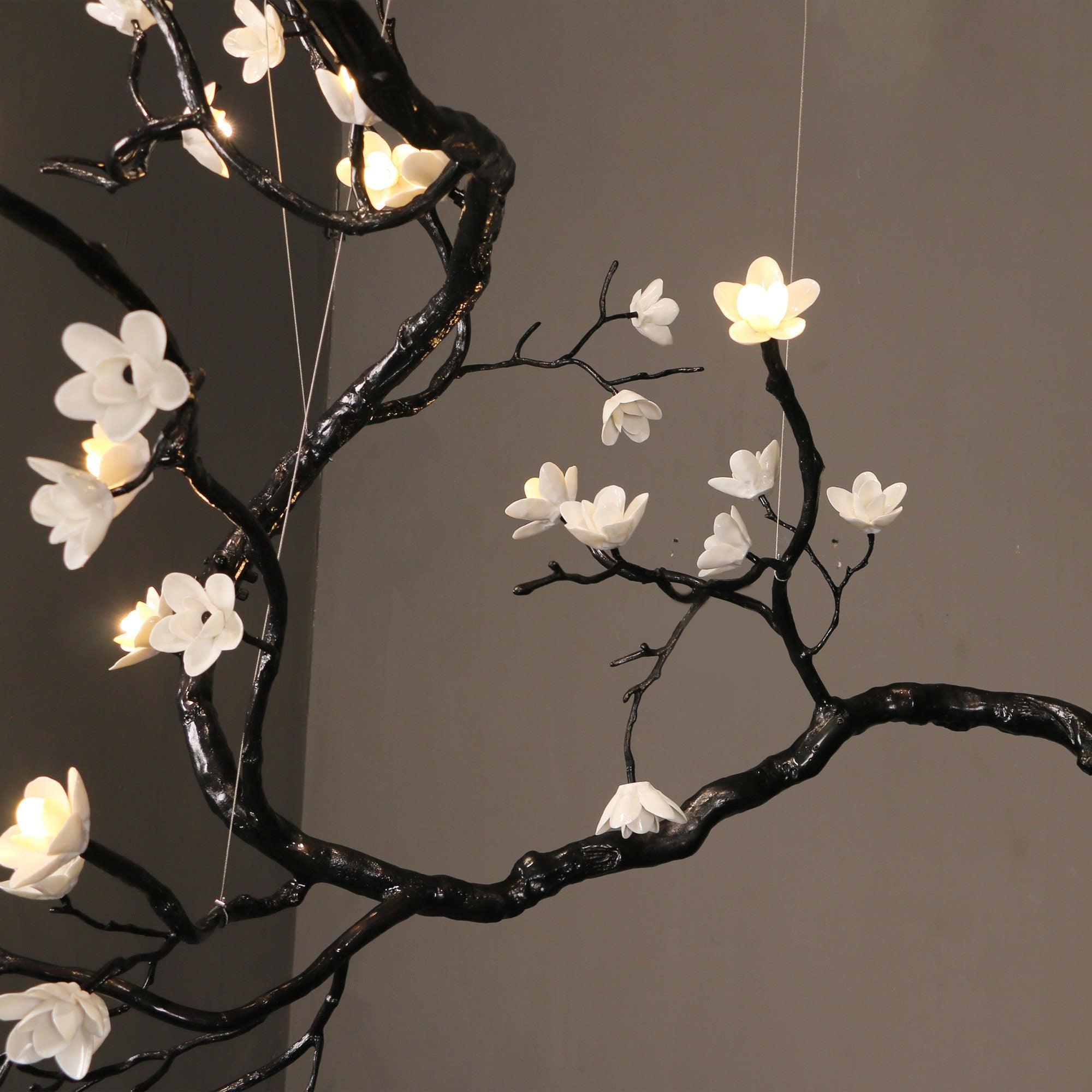 Hilten Chandelier Branch Floral Organic-Neutral Decor