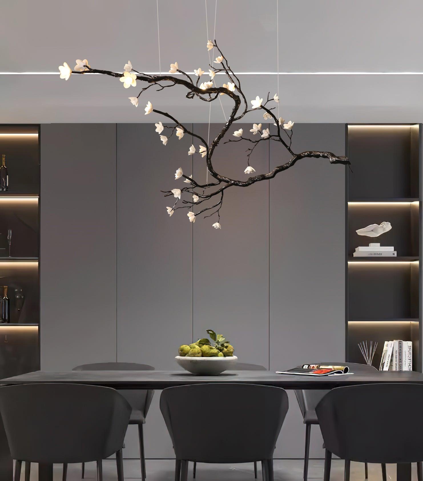 Hilten Chandelier Branch Floral Organic-Neutral Decor