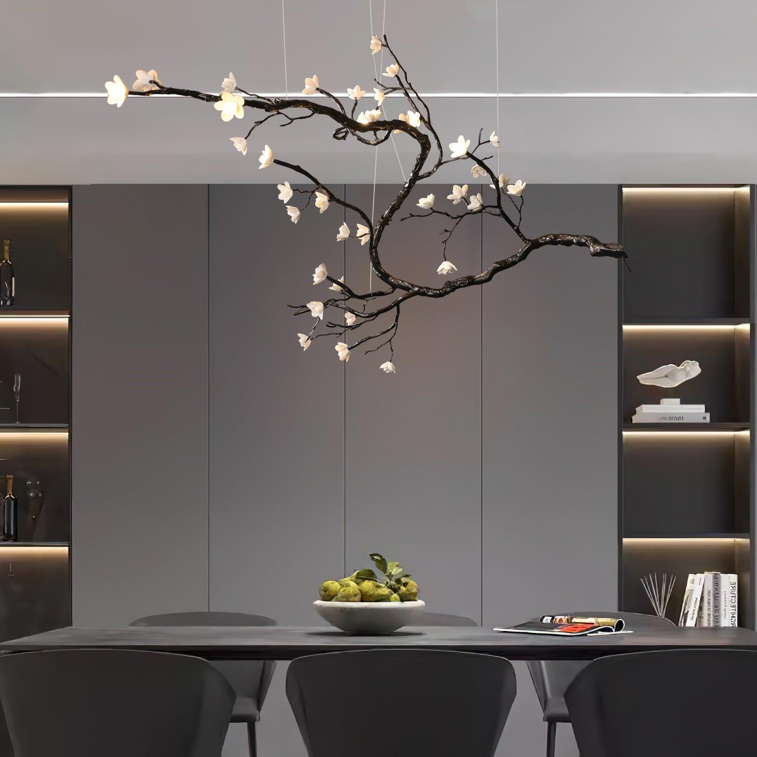 Hilten Chandelier Branch Floral Organic-Neutral Decor