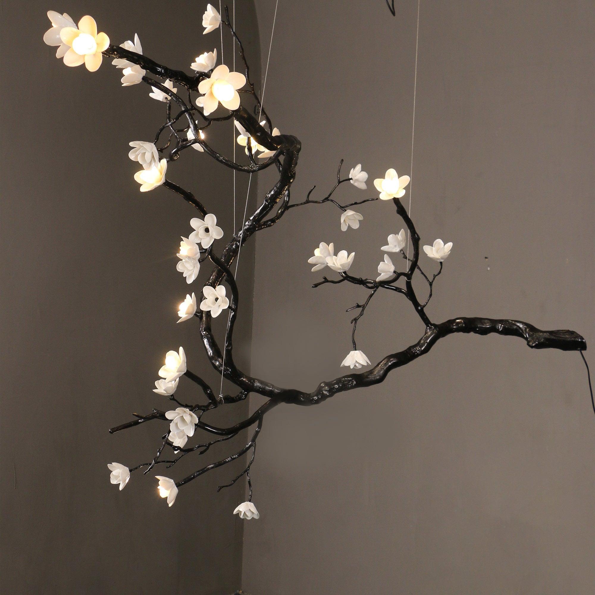 Hilten Chandelier Branch Floral Organic-Neutral Decor