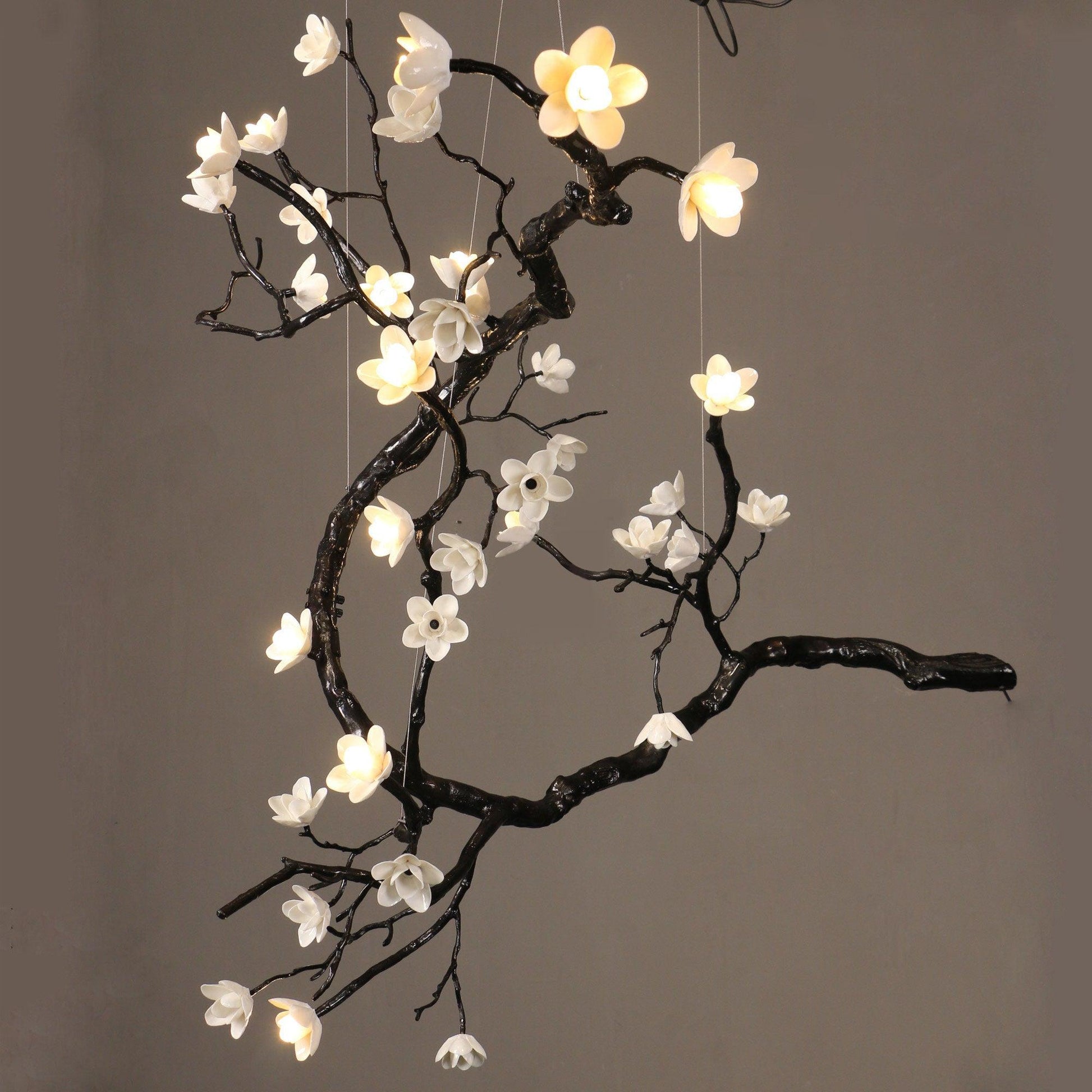 Hilten Chandelier Branch Floral Organic-Neutral Decor