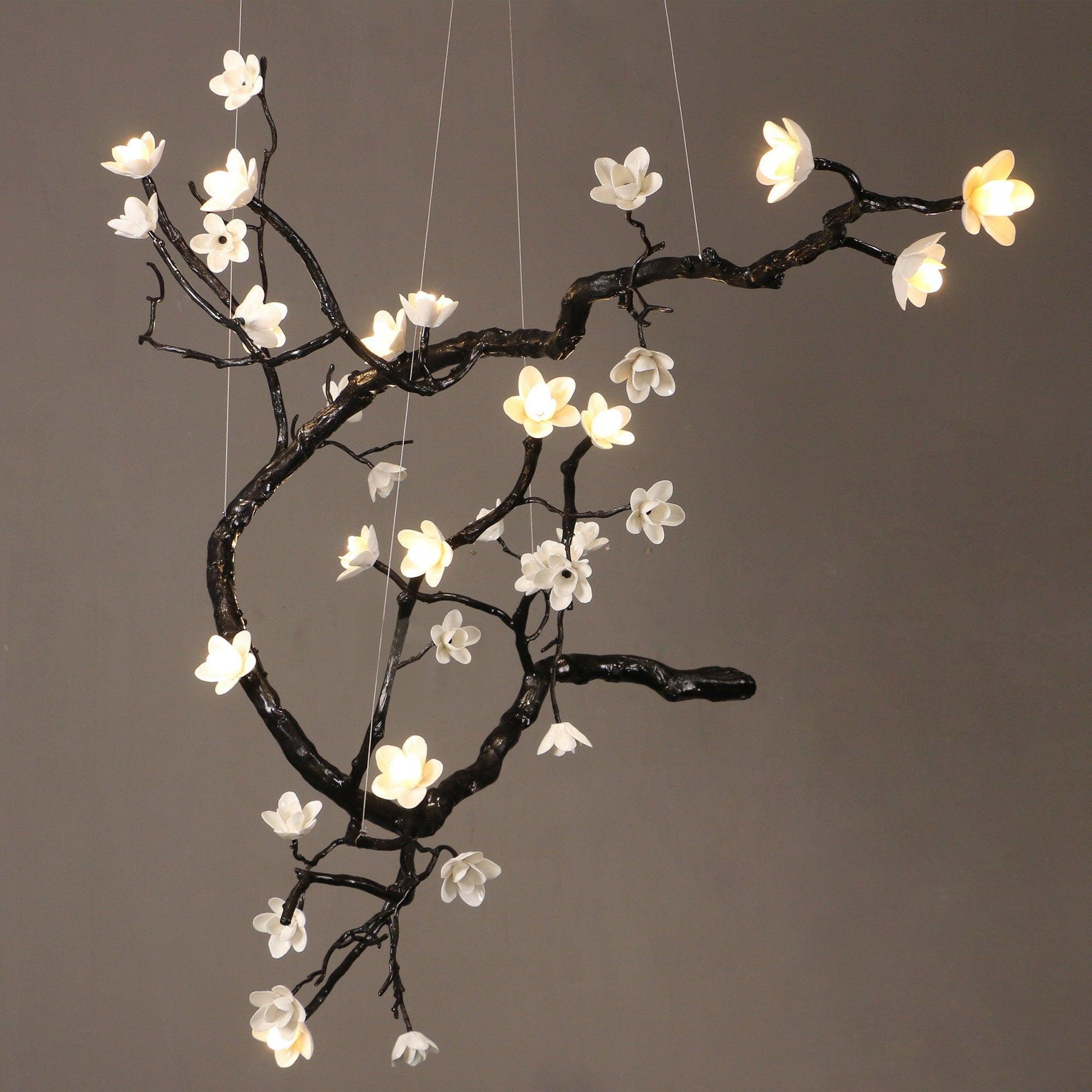 Hilten Chandelier Branch Floral Organic-Neutral Decor