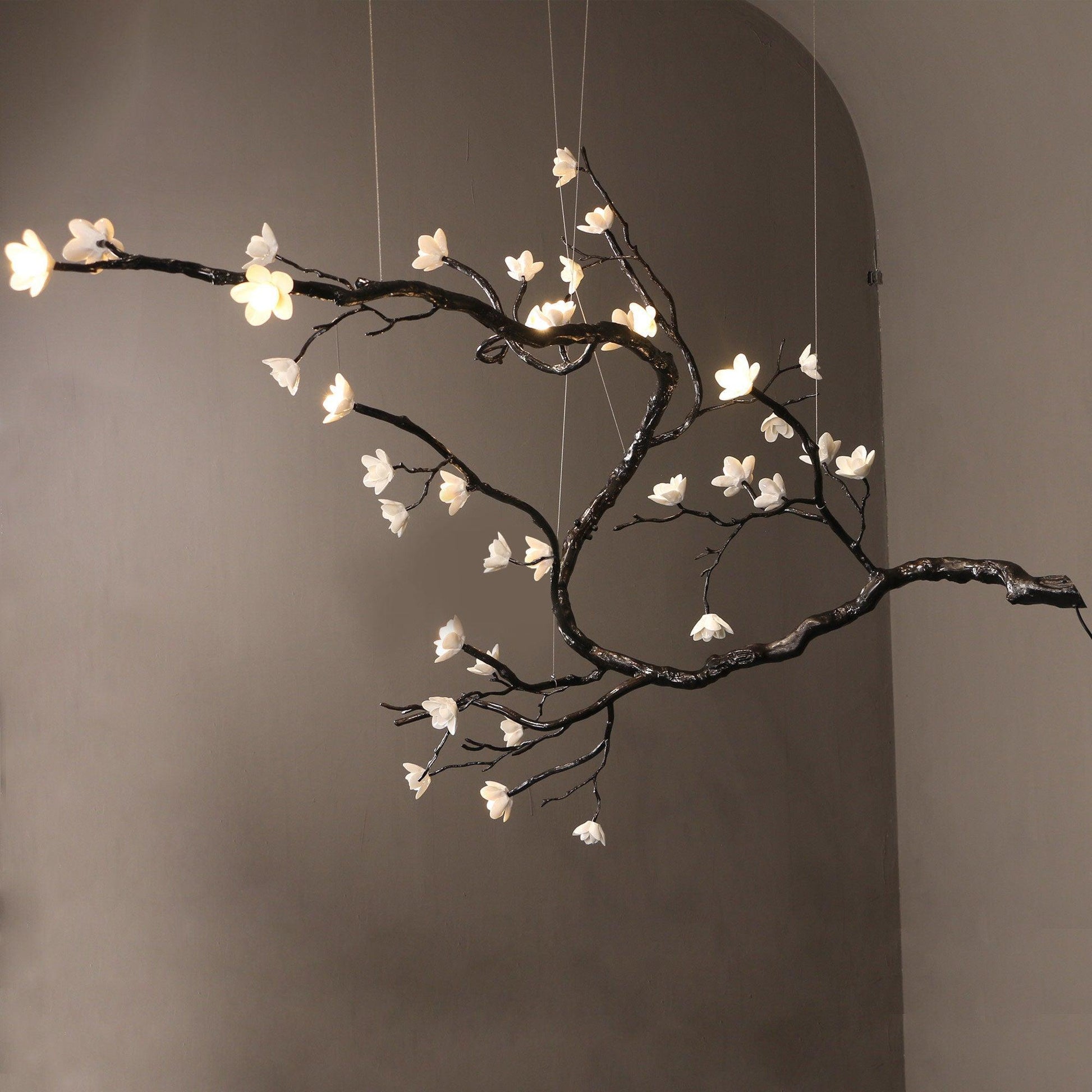 Hilten Chandelier Branch Floral Organic-Neutral Decor