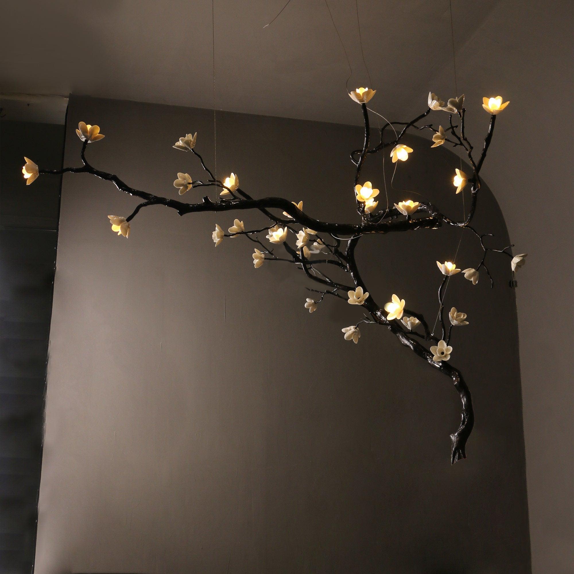 Hilten Chandelier Branch Floral Organic-Neutral Decor