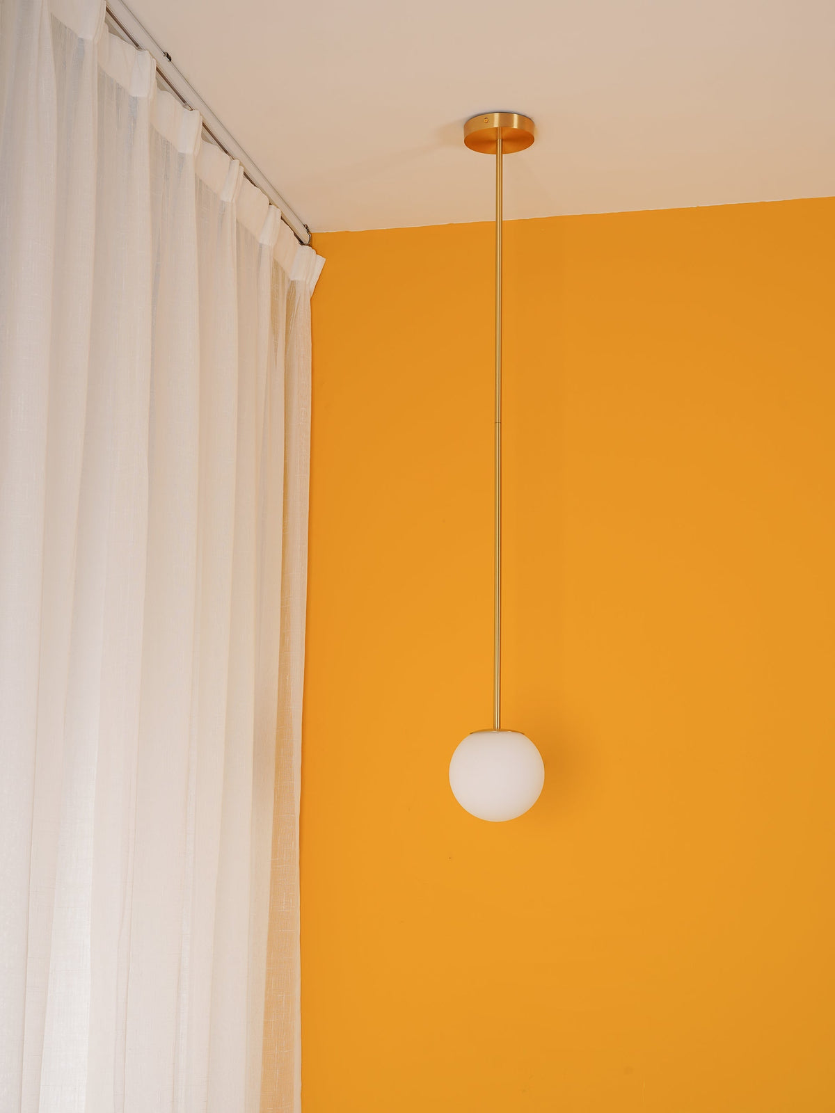 Brass Architectural Pendant Light