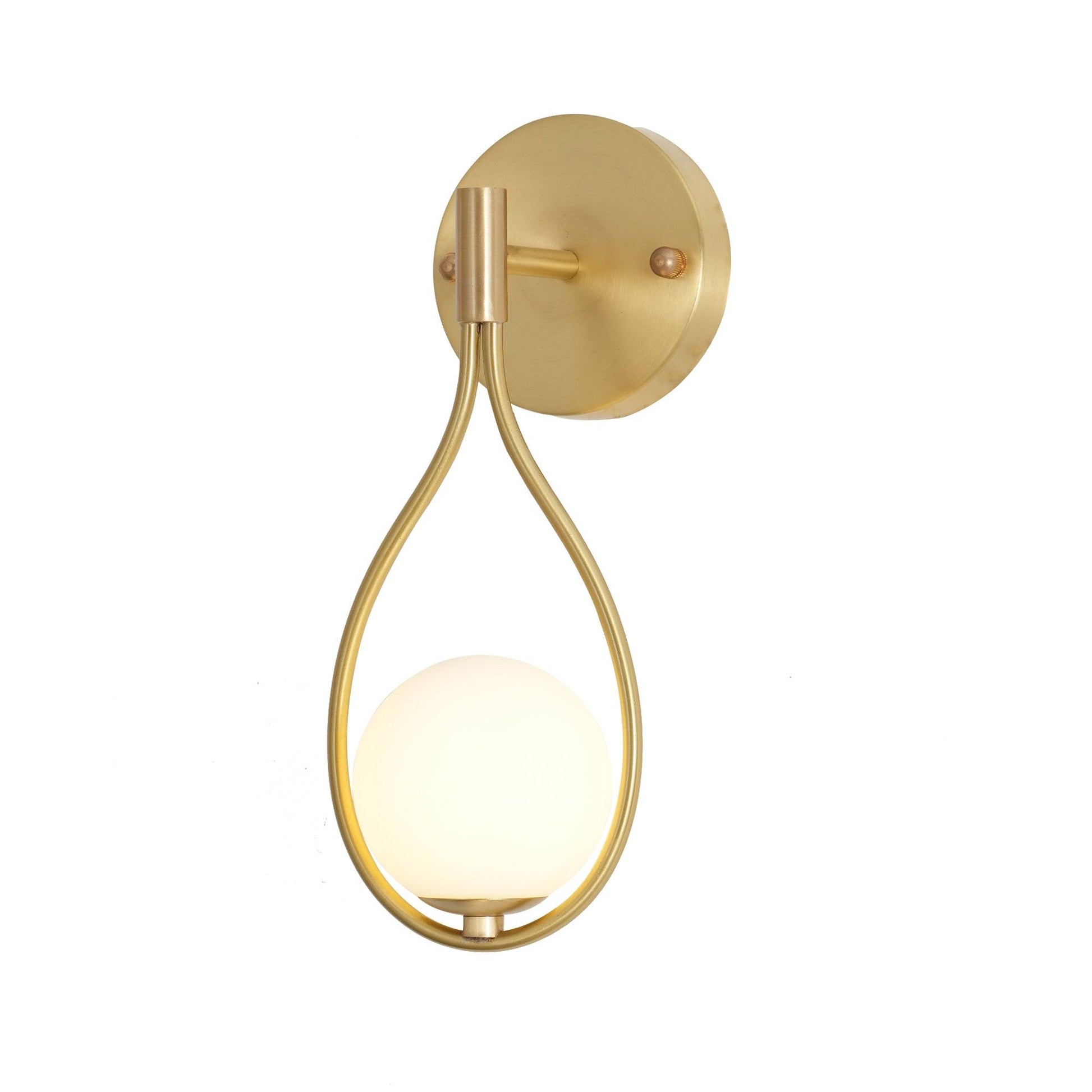 Rominex Modern Minimalist Vanity Brass Glass Wall Lamp-Neutral Decor