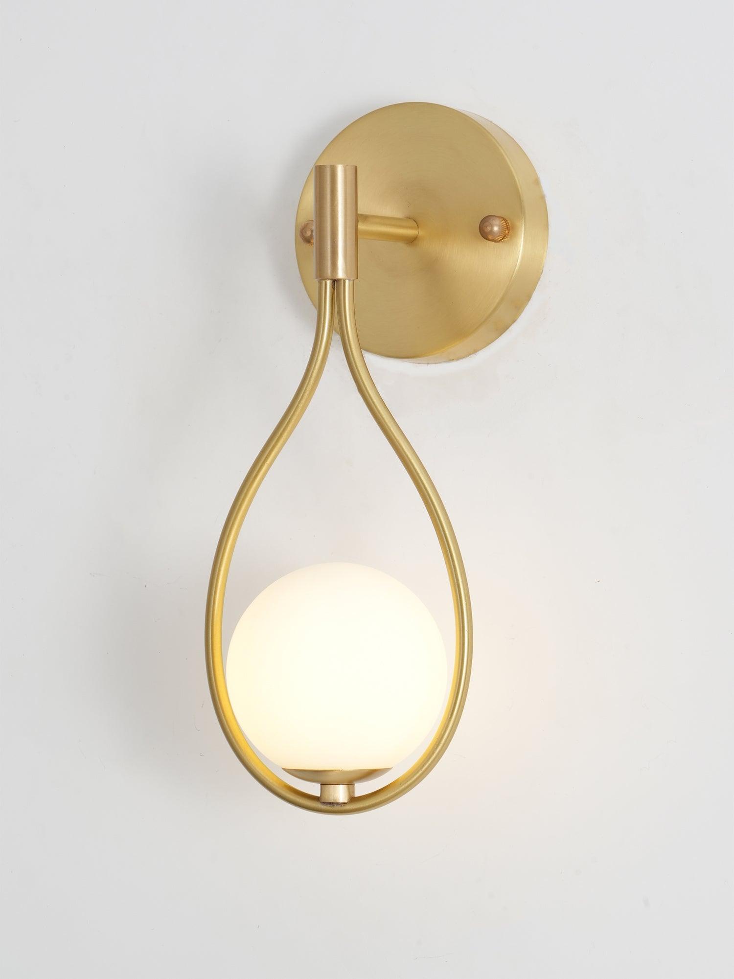 Rominex Modern Minimalist Vanity Brass Glass Wall Lamp-Neutral Decor