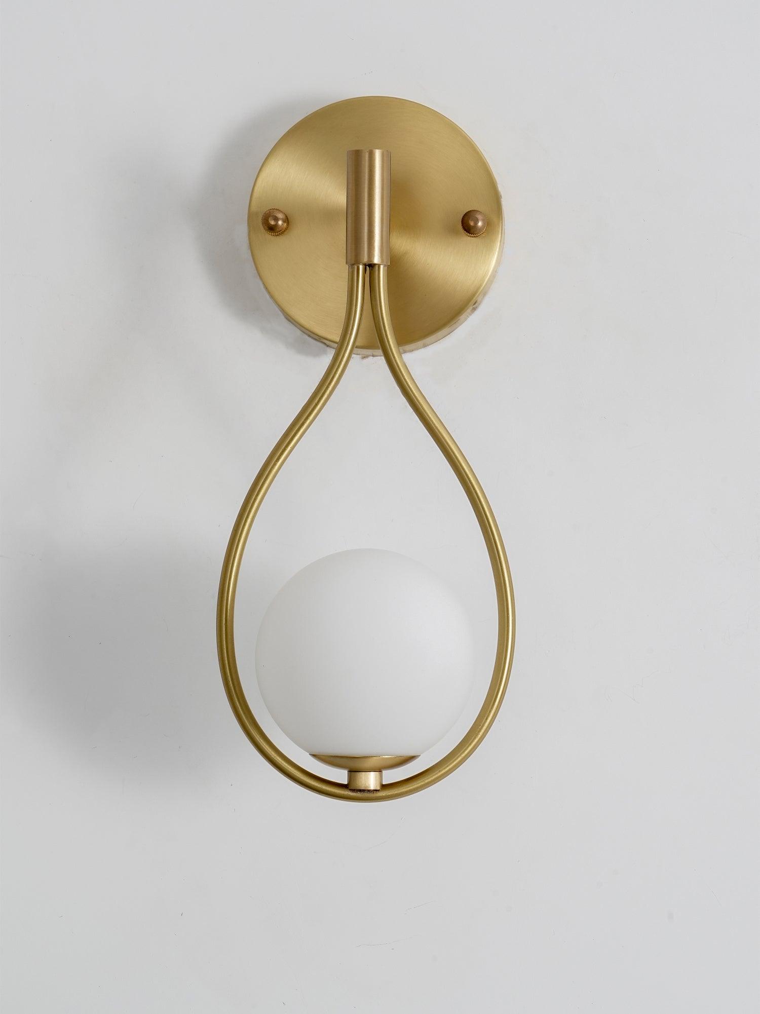 Rominex Modern Minimalist Vanity Brass Glass Wall Lamp-Neutral Decor