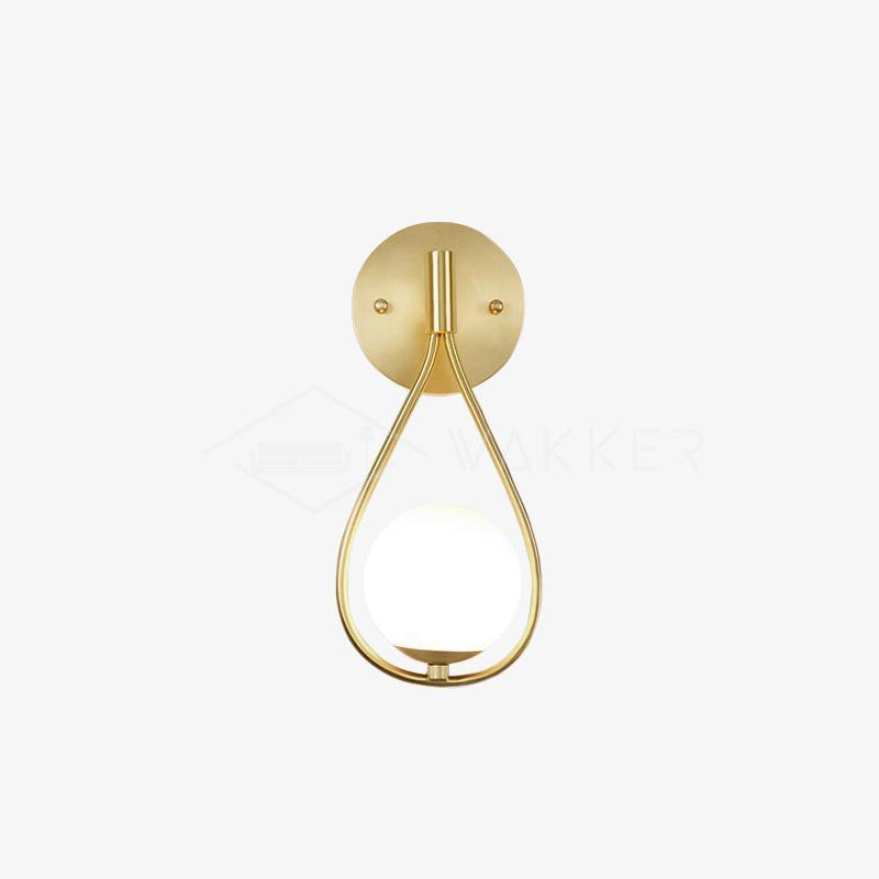 Rominex Modern Minimalist Vanity Brass Glass Wall Lamp-Neutral Decor