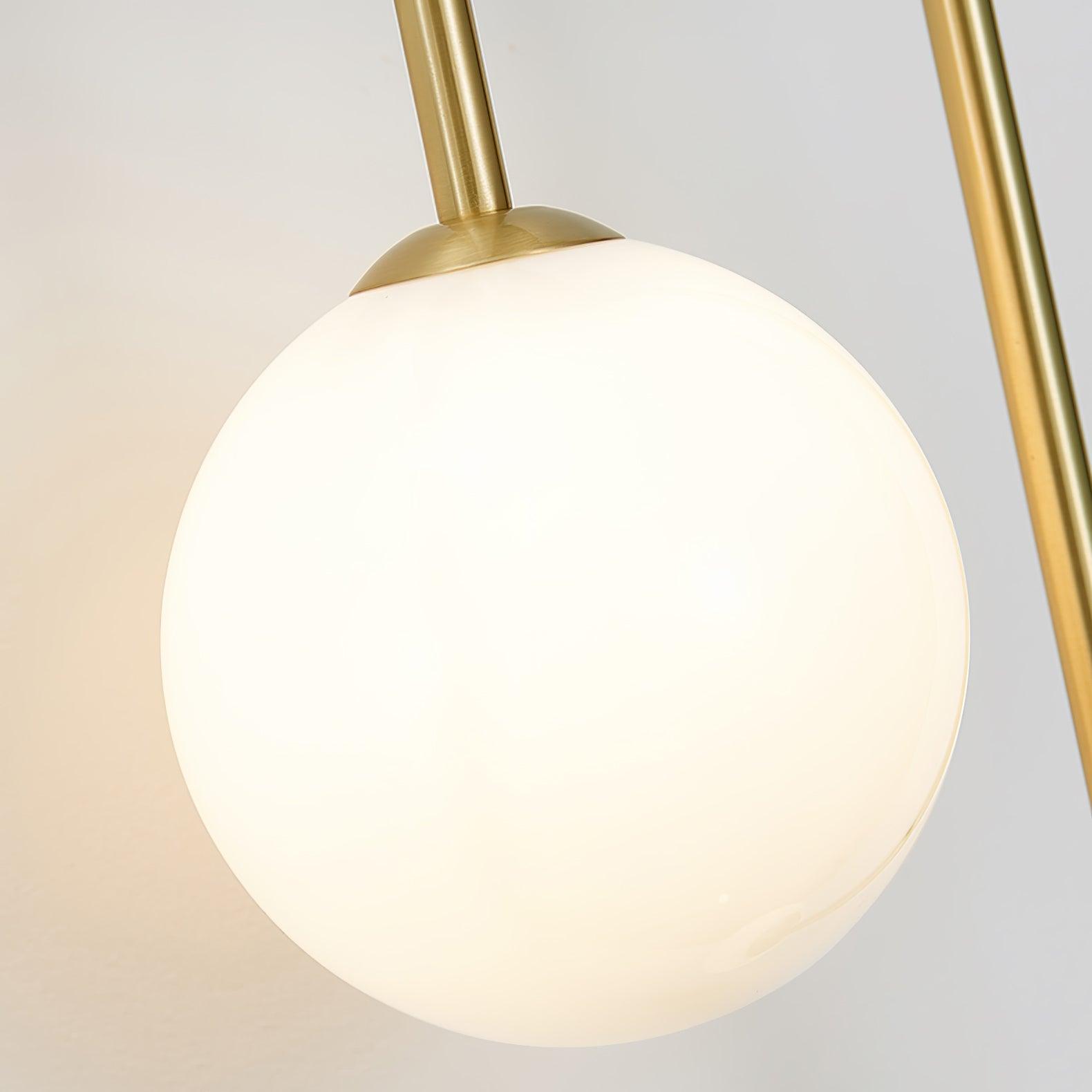Teveny Modern Minimalist Arc Brass Glass Wall Light-Neutral Decor