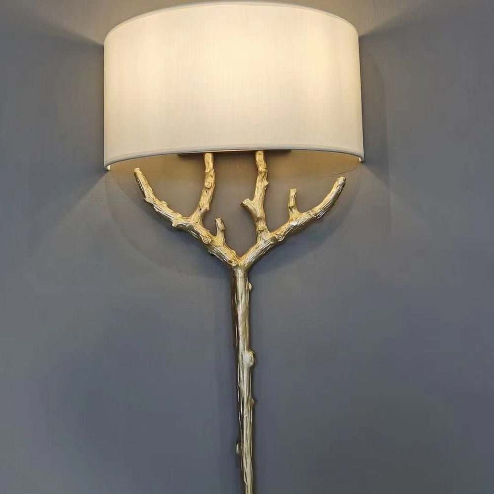 Ceryndir Antler Brass Wall Sconce-Neutral Decor