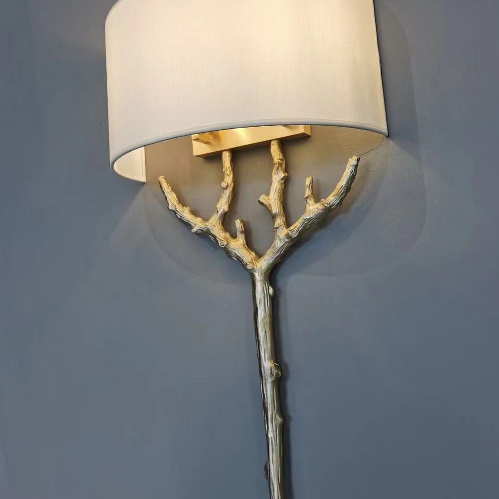 Ceryndir Antler Brass Wall Sconce-Neutral Decor
