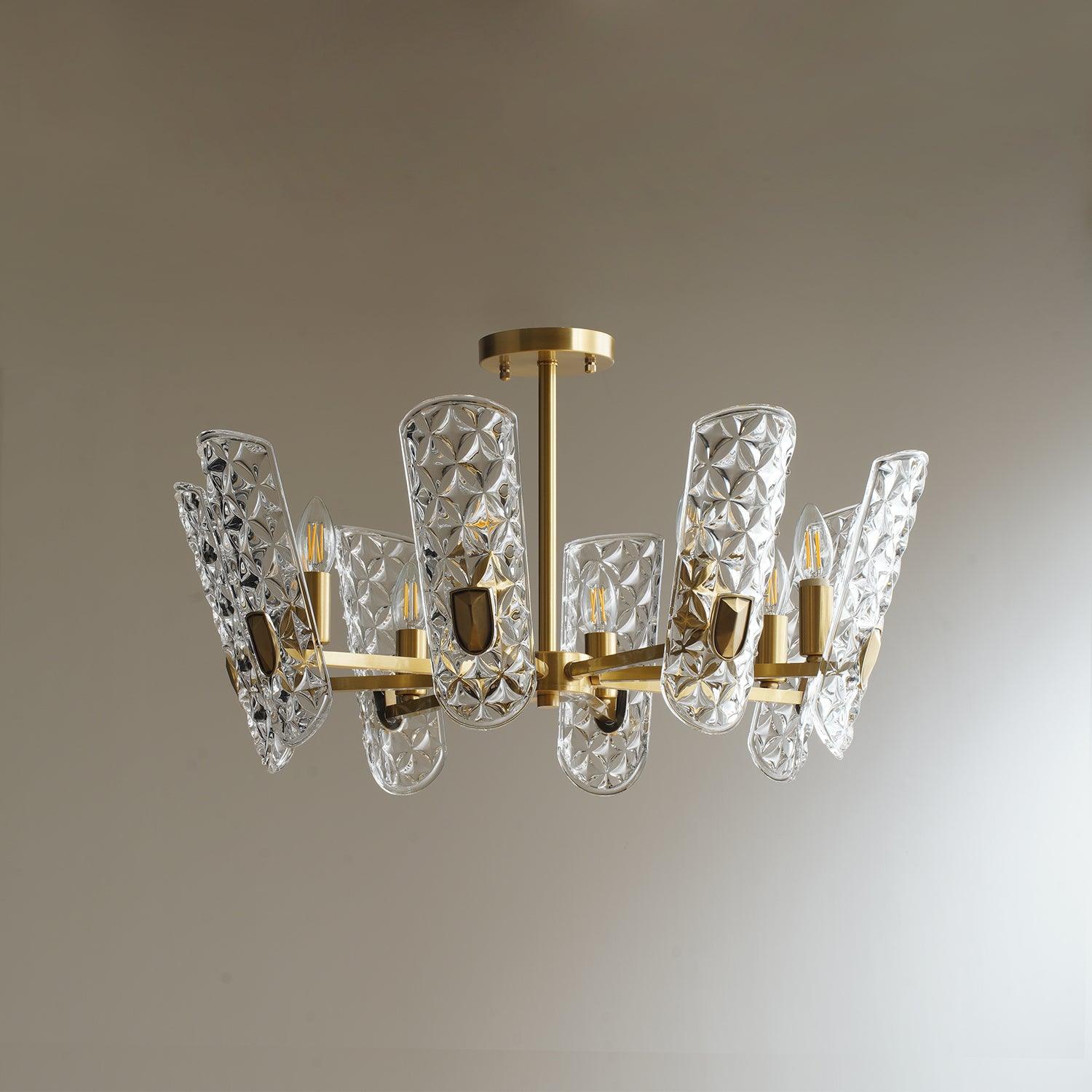 Celeste Elegant Brass Central Chandelier-Neutral Decor