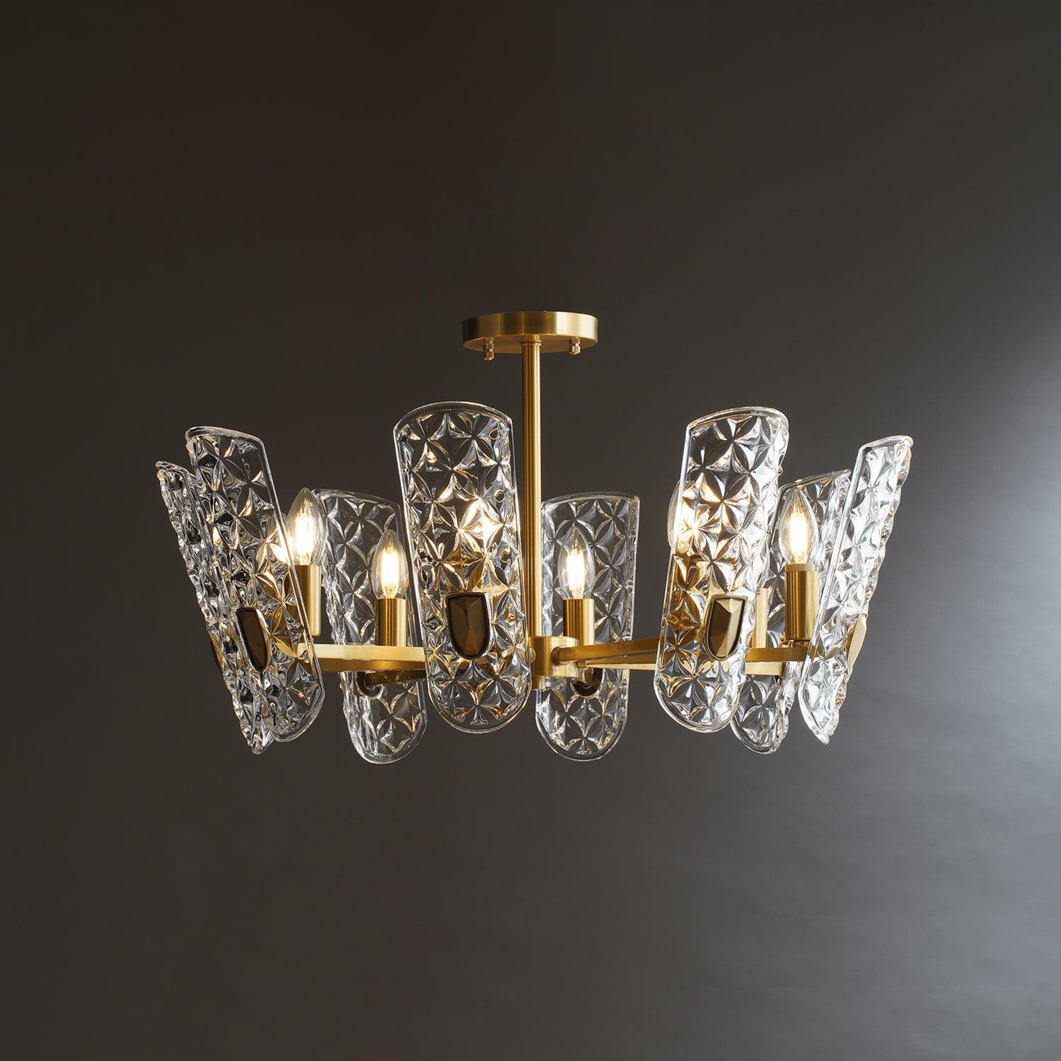 Celeste Elegant Brass Central Chandelier-Neutral Decor