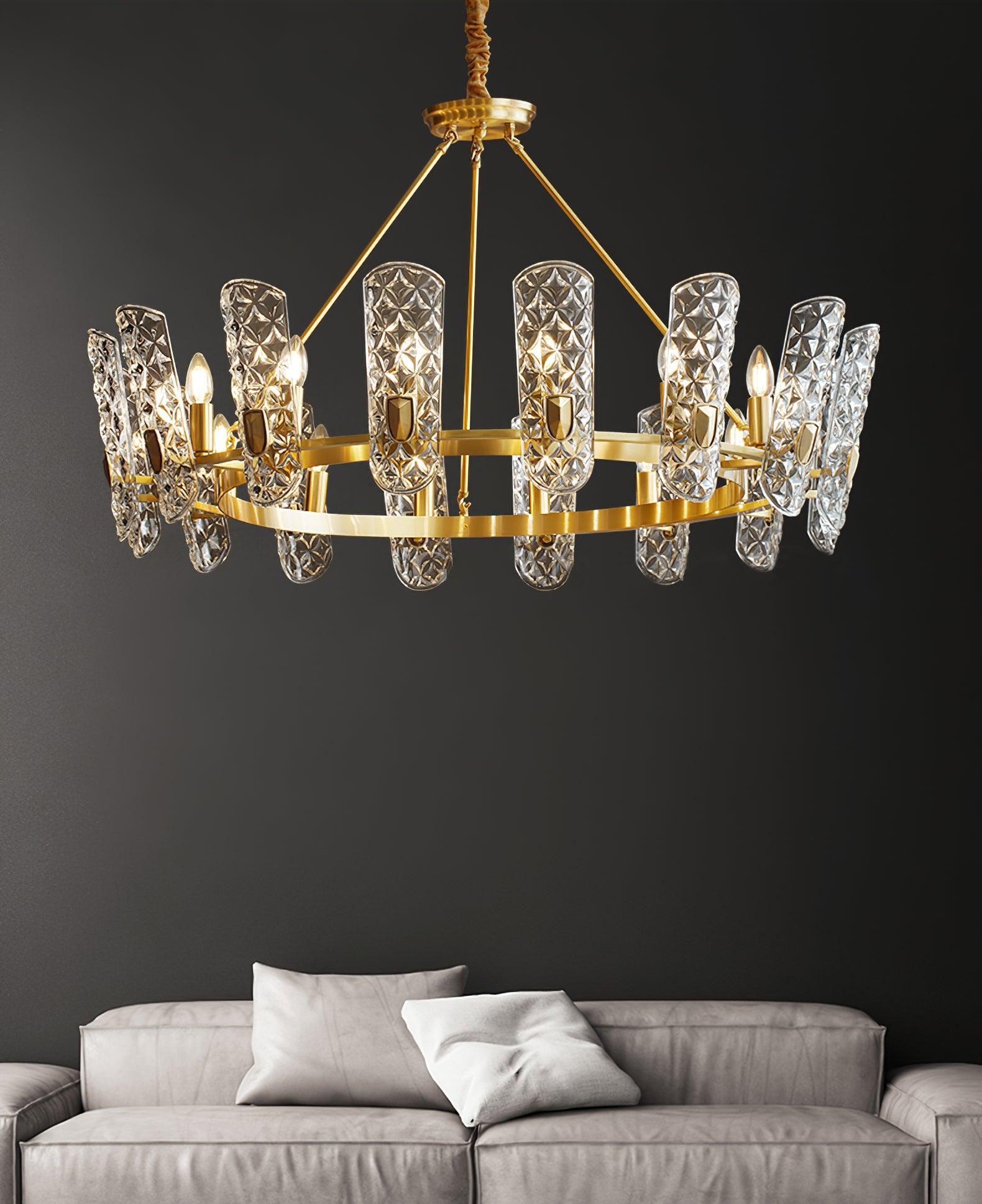 Celeste Elegant Brass Central Chandelier-Neutral Decor