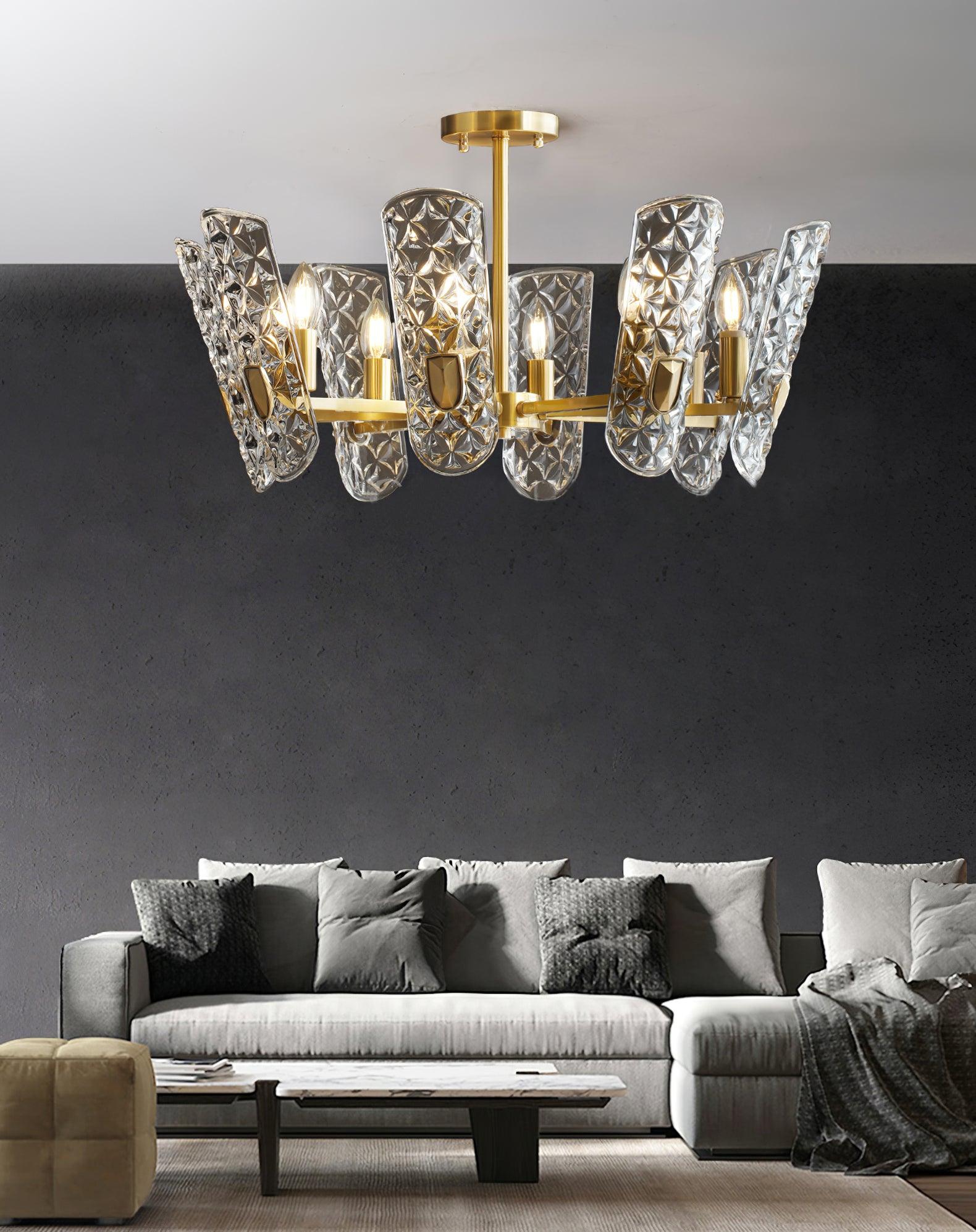 Celeste Elegant Brass Central Chandelier-Neutral Decor