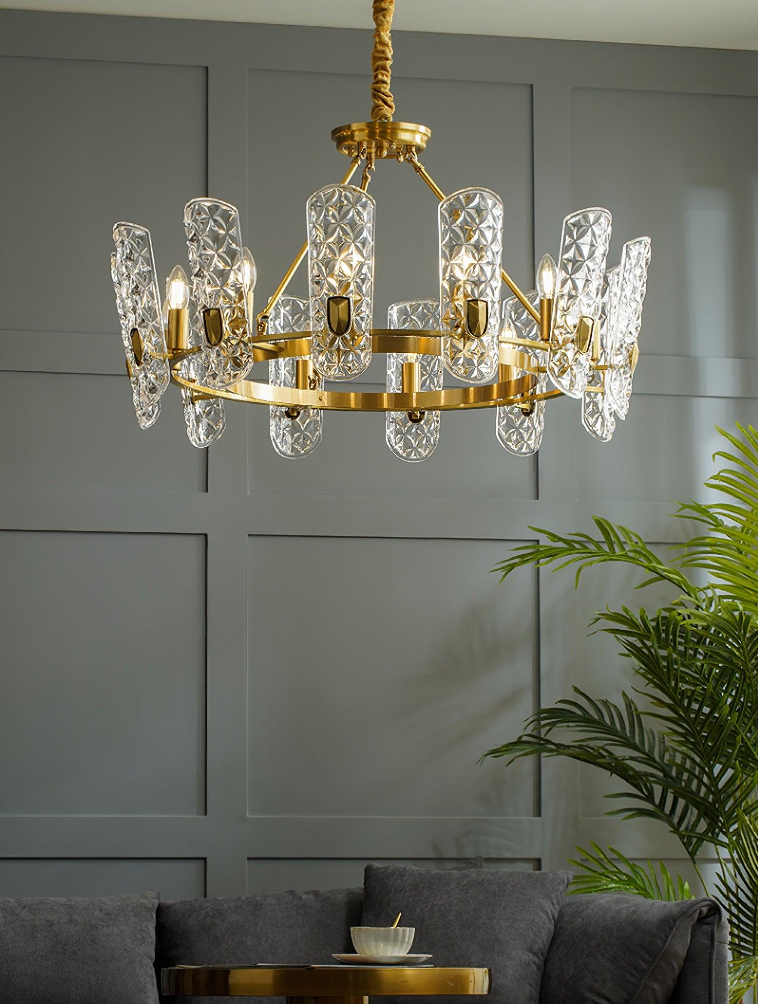 Celeste Elegant Brass Central Chandelier-Neutral Decor