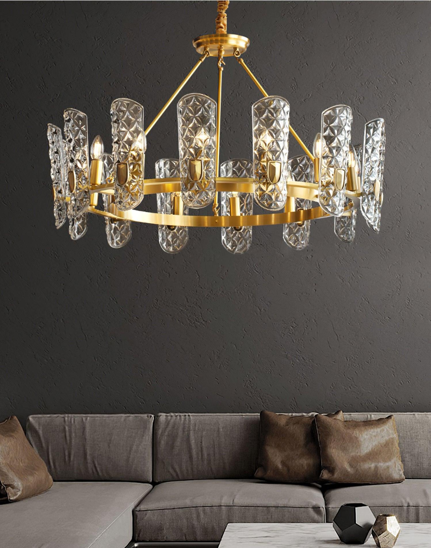 Celeste Elegant Brass Central Chandelier-Neutral Decor