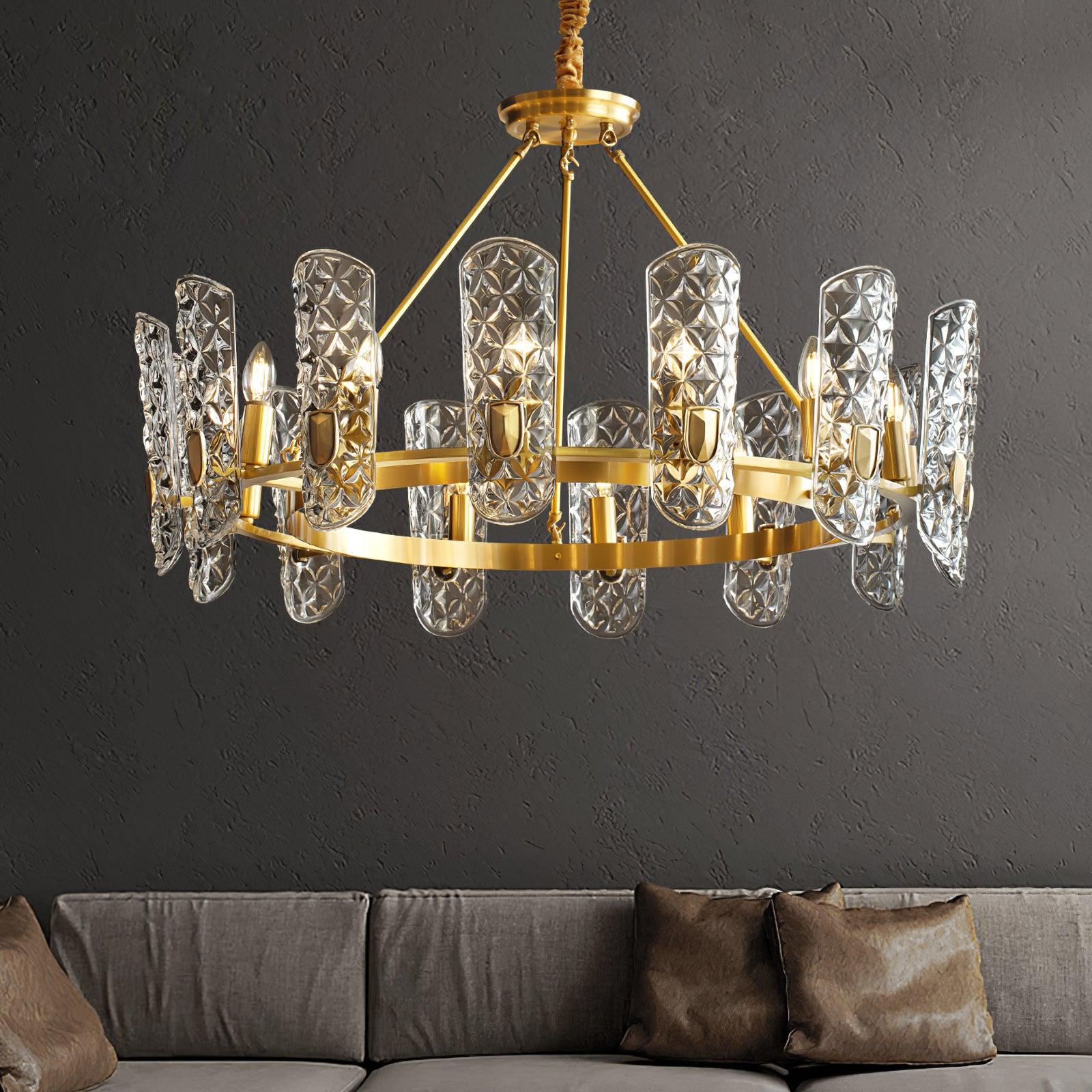 Celeste Elegant Brass Central Chandelier-Neutral Decor