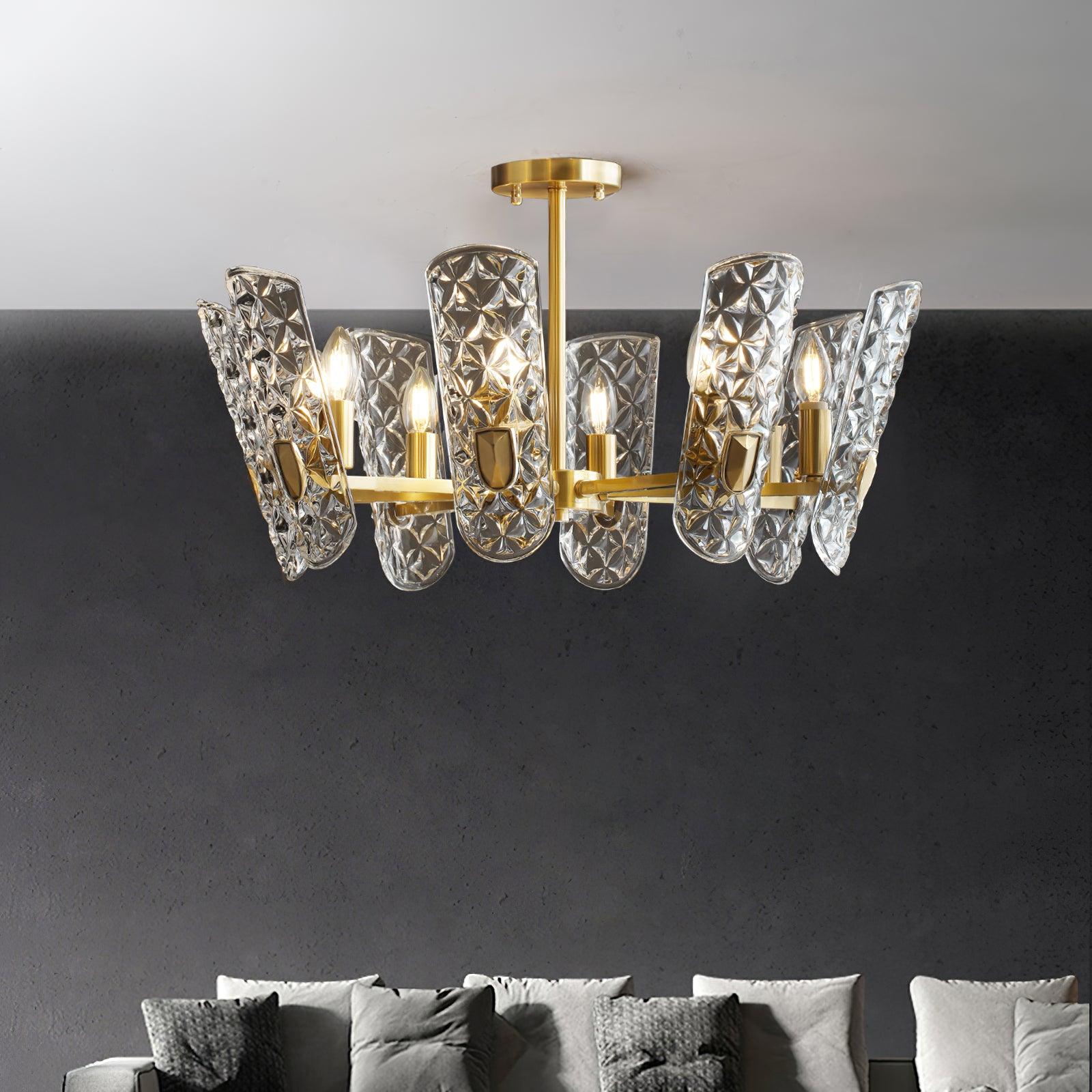 Celeste Elegant Brass Central Chandelier-Neutral Decor