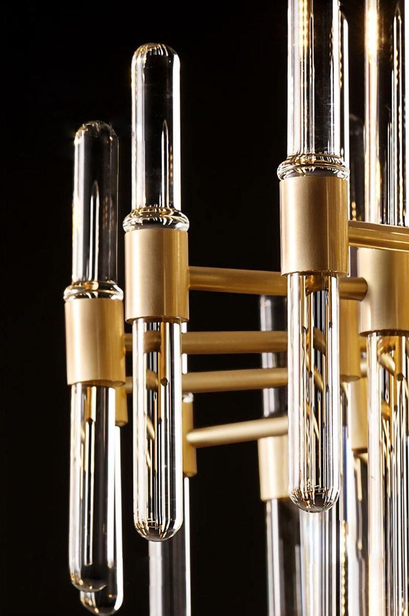 Jorine Chandelier Antique Brass Starburst-Neutral Decor